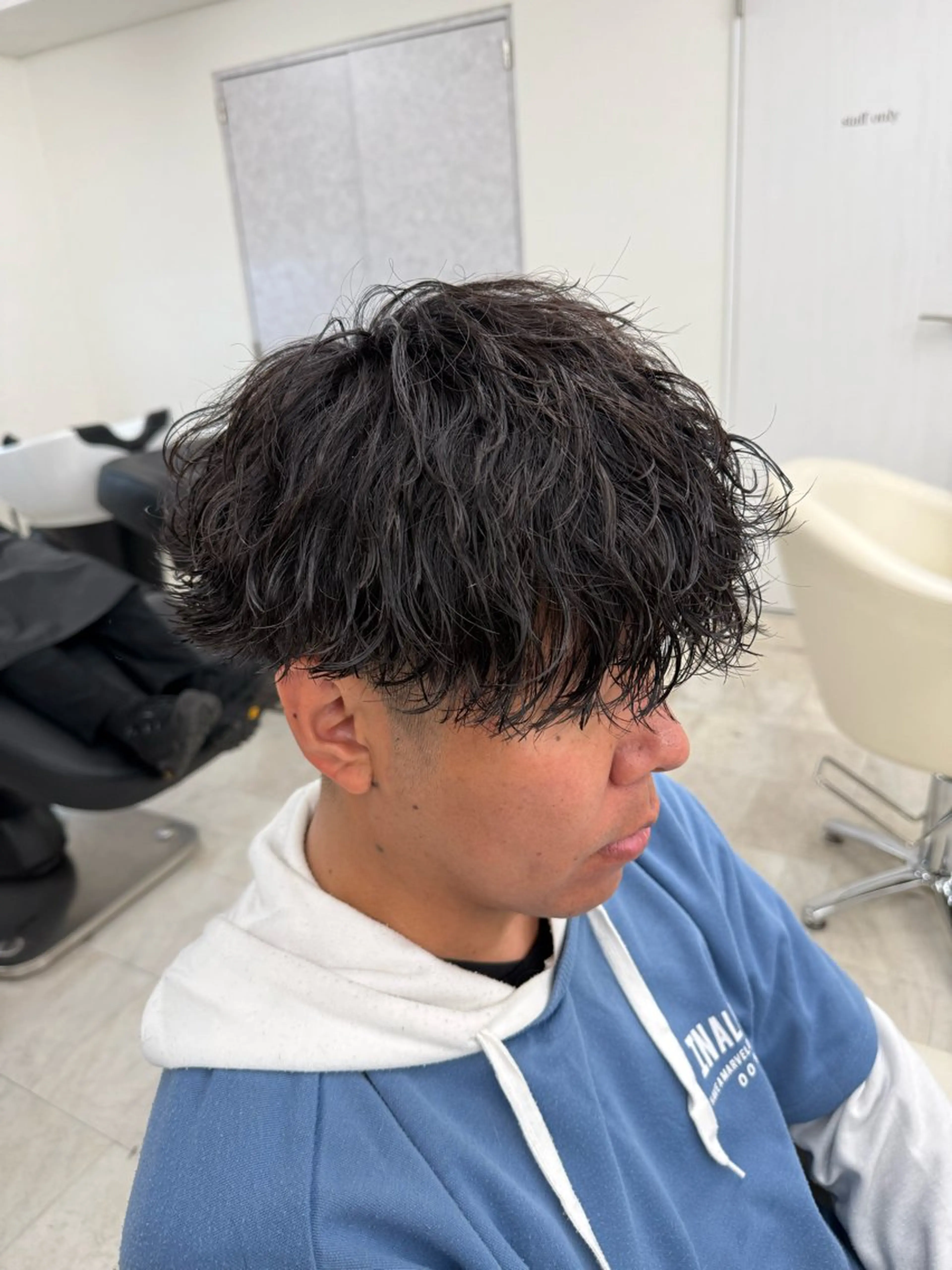 ミディアム ミディアムパーマ カット パーマ メンズ特化/メンズ 横浜/沼尾唯翔のヘアスタイル