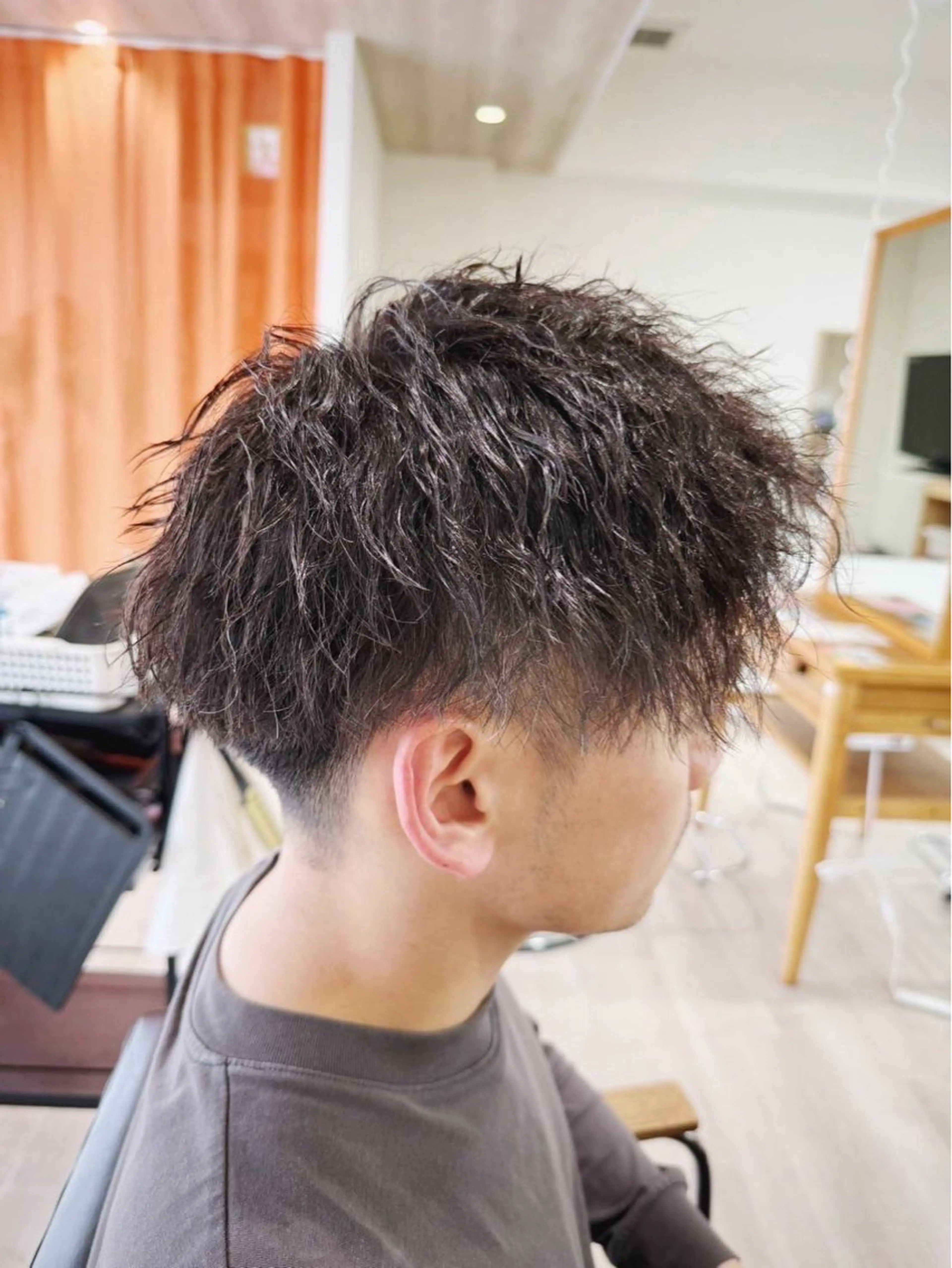 ショート パーマ メンズ カット パーマ レイヤー/ショート chere狭山のヘアスタイル