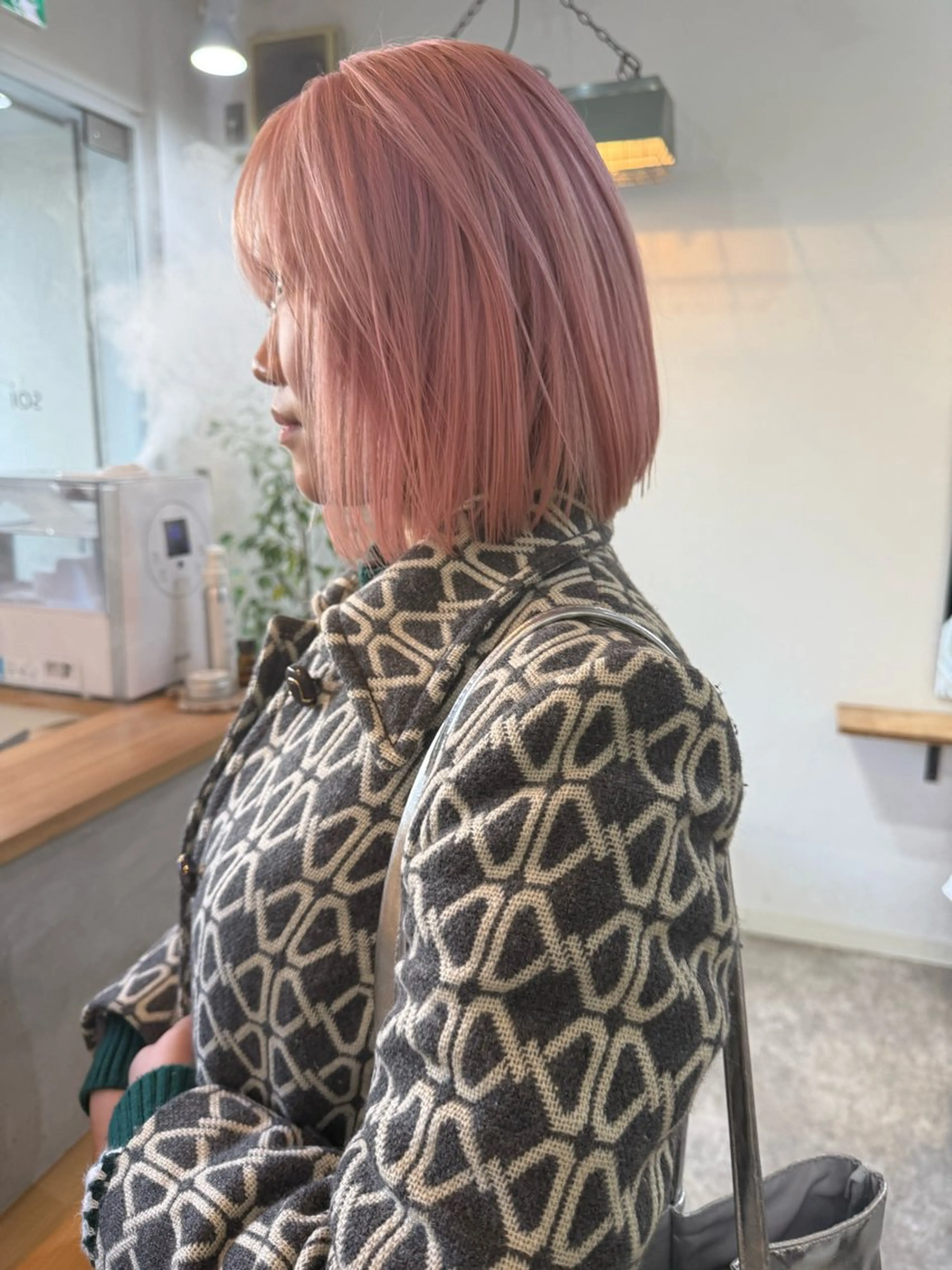 ショート カラー ブリーチ ケアブリーチ ダブルカラー ハイトーンカラー ピンクカラー カット ヘアカラー トリートメント 森貴裕/ベージュ/ パーマ/オリーブのヘアスタイル