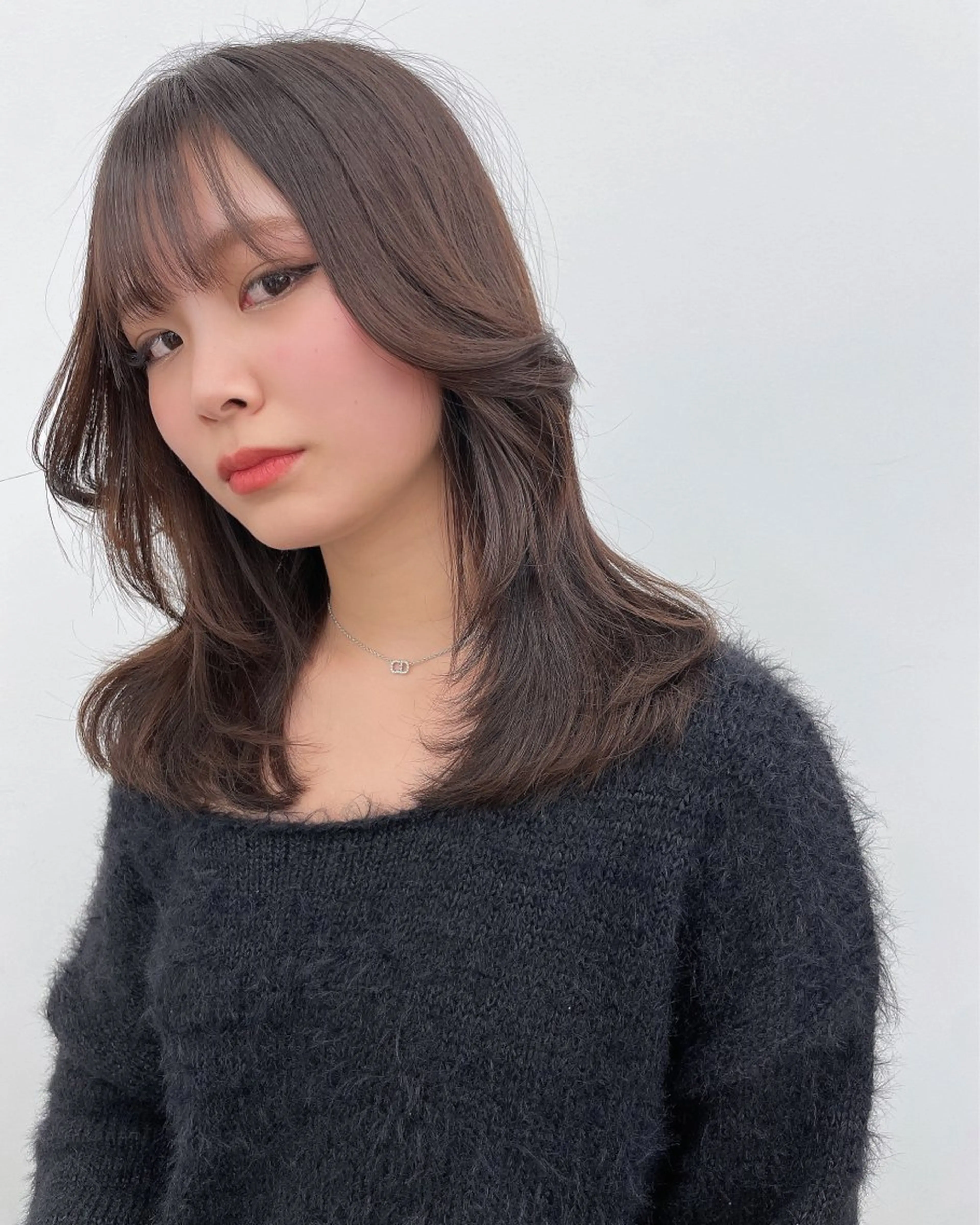 ロング 韓国風レイヤーカット 松葉翔のヘアスタイル