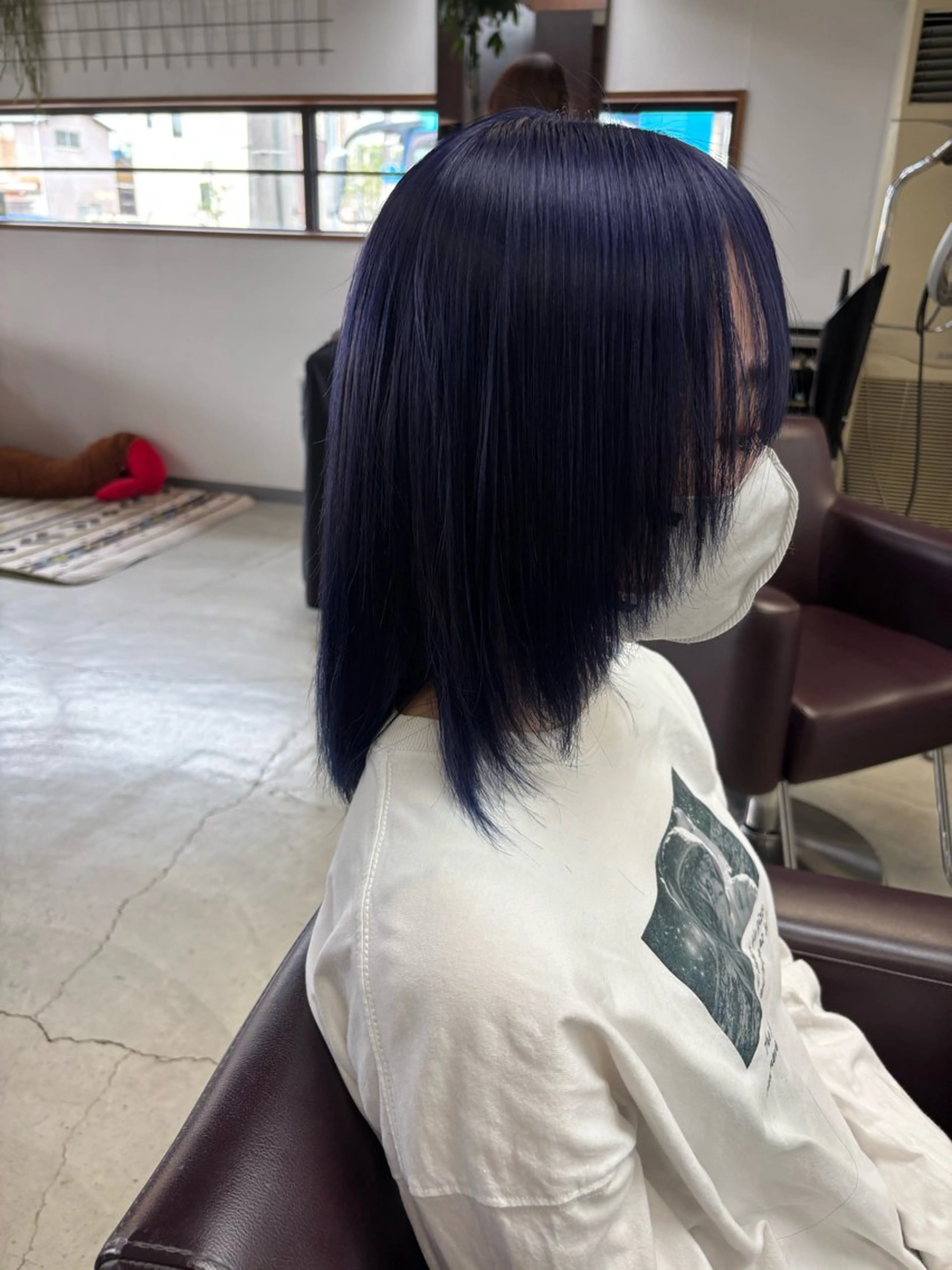 ミディアム カラー ブルーカラー ブルーバイオレット パープルカラー バイオレットカラー 古田 穂香/似合わせカラーのヘアスタイル