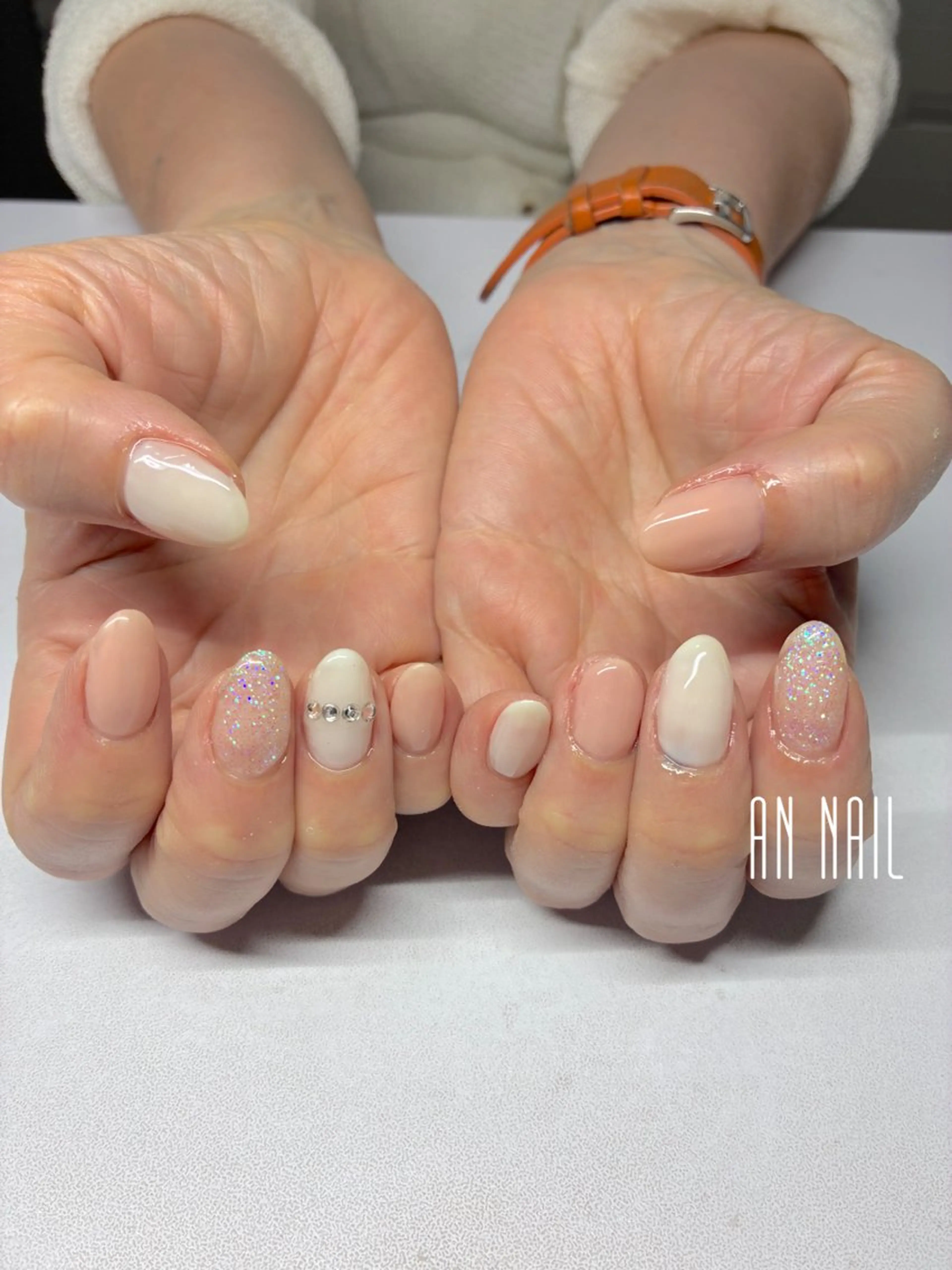 ネイル キラキラネイル 春ネイル ハンドネイル AN Nailのネイルデザイン