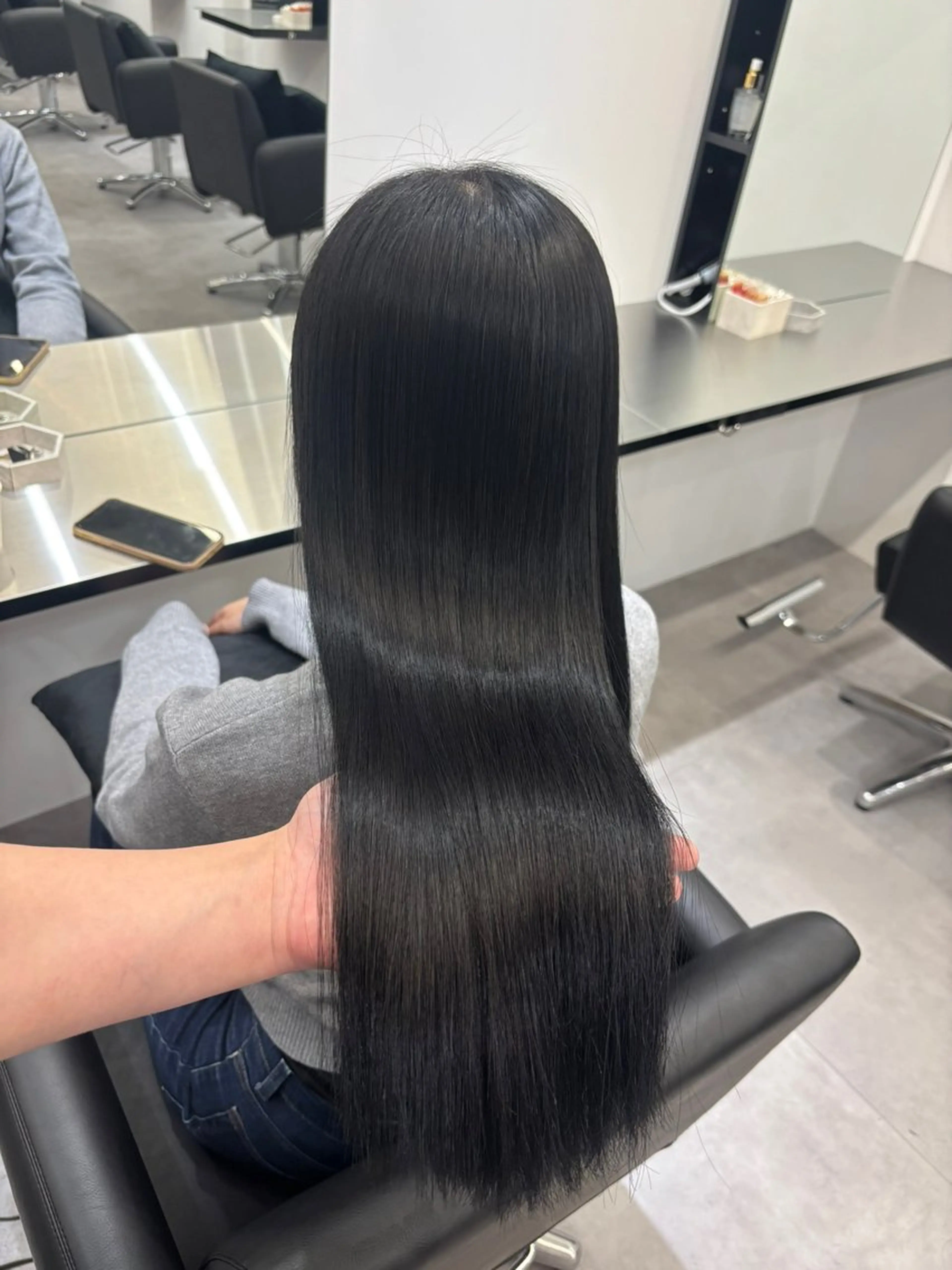 ロング カット 縮毛矯正 トリートメント 梅田髪質改善 韓国カット/星野綾哉のヘアスタイル