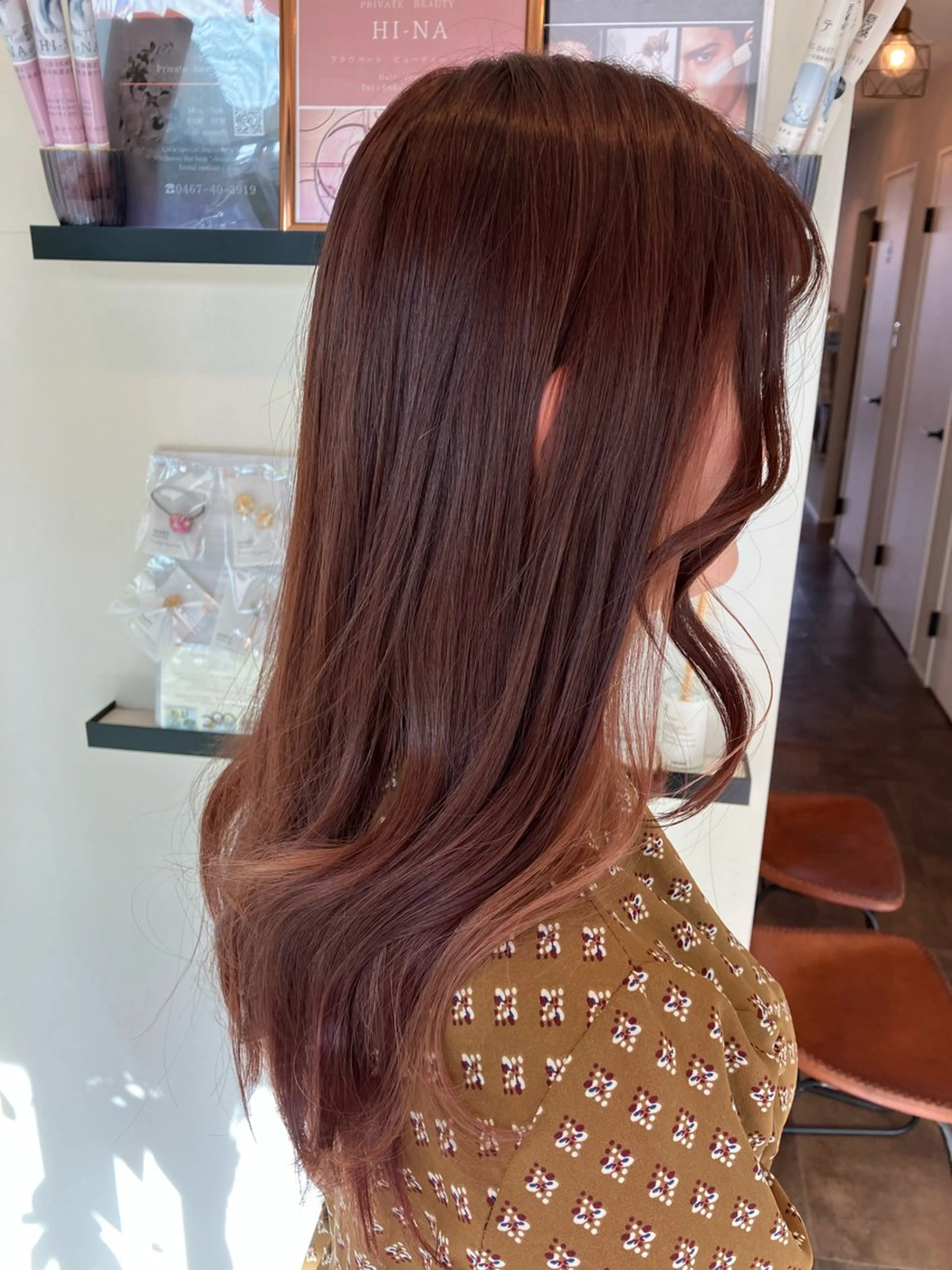 ロング ピンクブラウン Hair&Make Nahoのマツエク・マツパデザイン