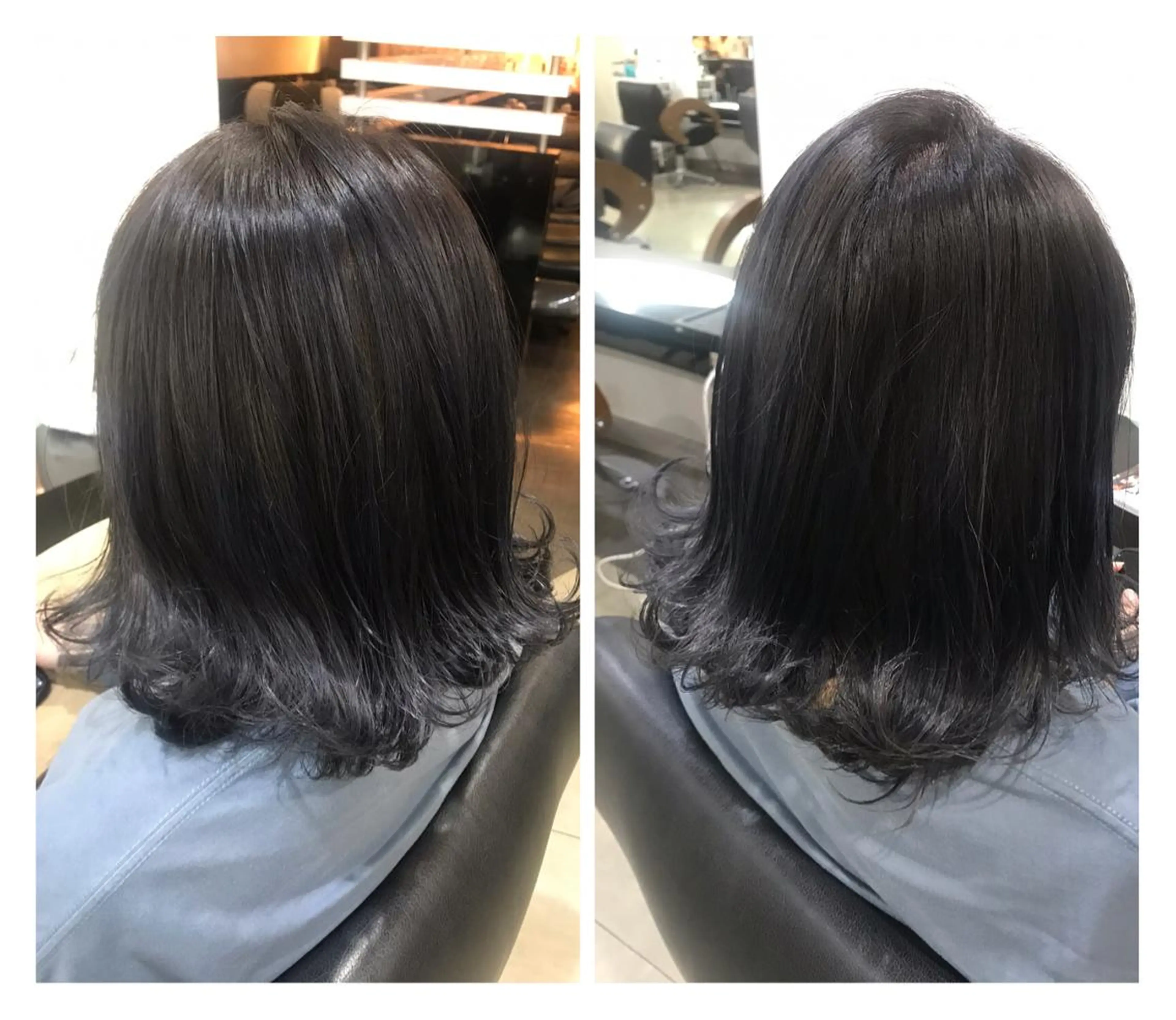 ミディアム カラー ヘアアレンジ アッシュ ハイライトカラー ハイライト 烏山 達也のヘアスタイル