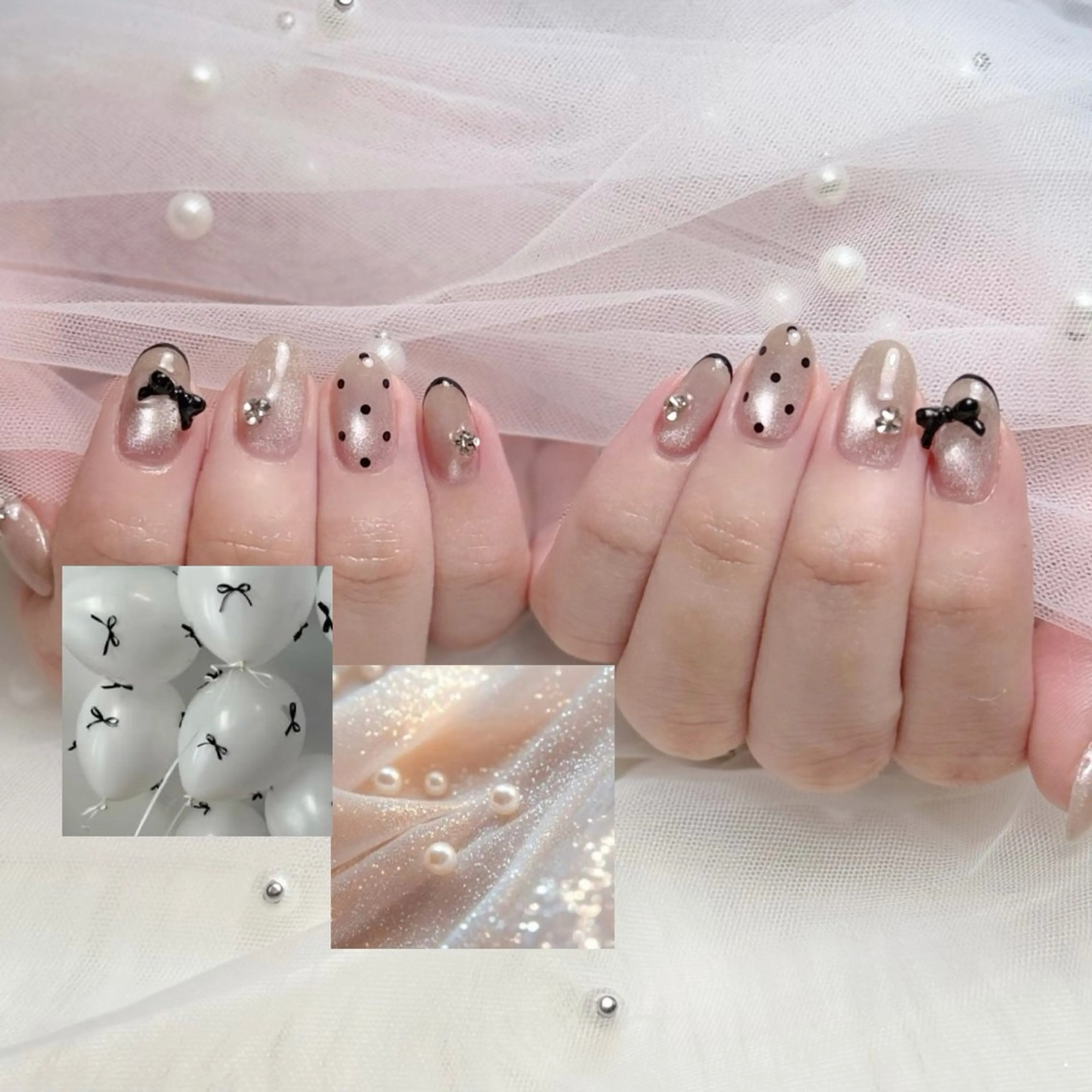 ネイル ドット マグネットネイル シンプルネイル 春ネイル ワンホンネイル ハンドネイル Kudo Izumiのネイルデザイン