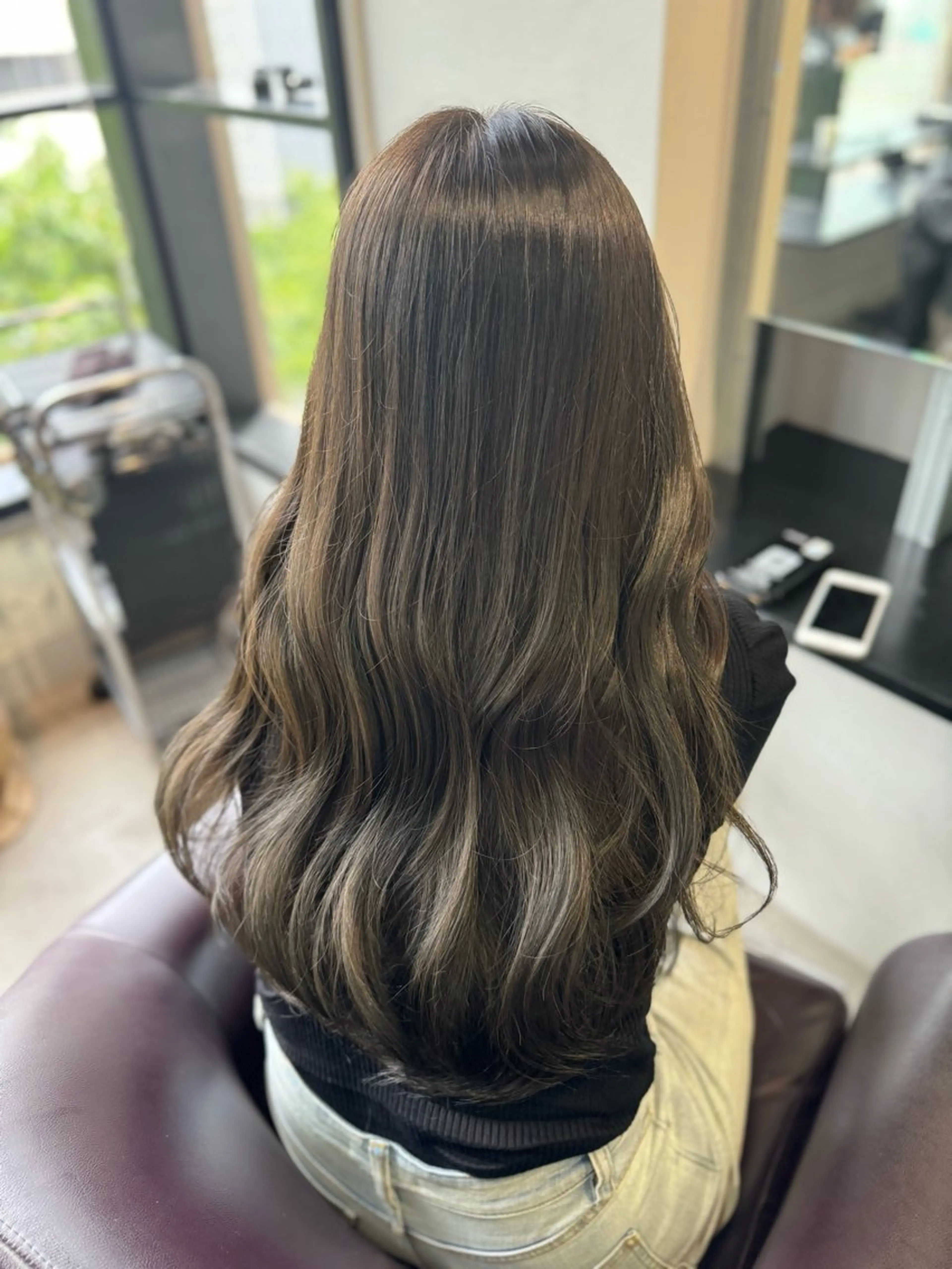 ロング カラー グレージュ オリーブグレージュ オリーブグレー ベージュ透明感カラー 🫧AYUMI🫧のヘアスタイル