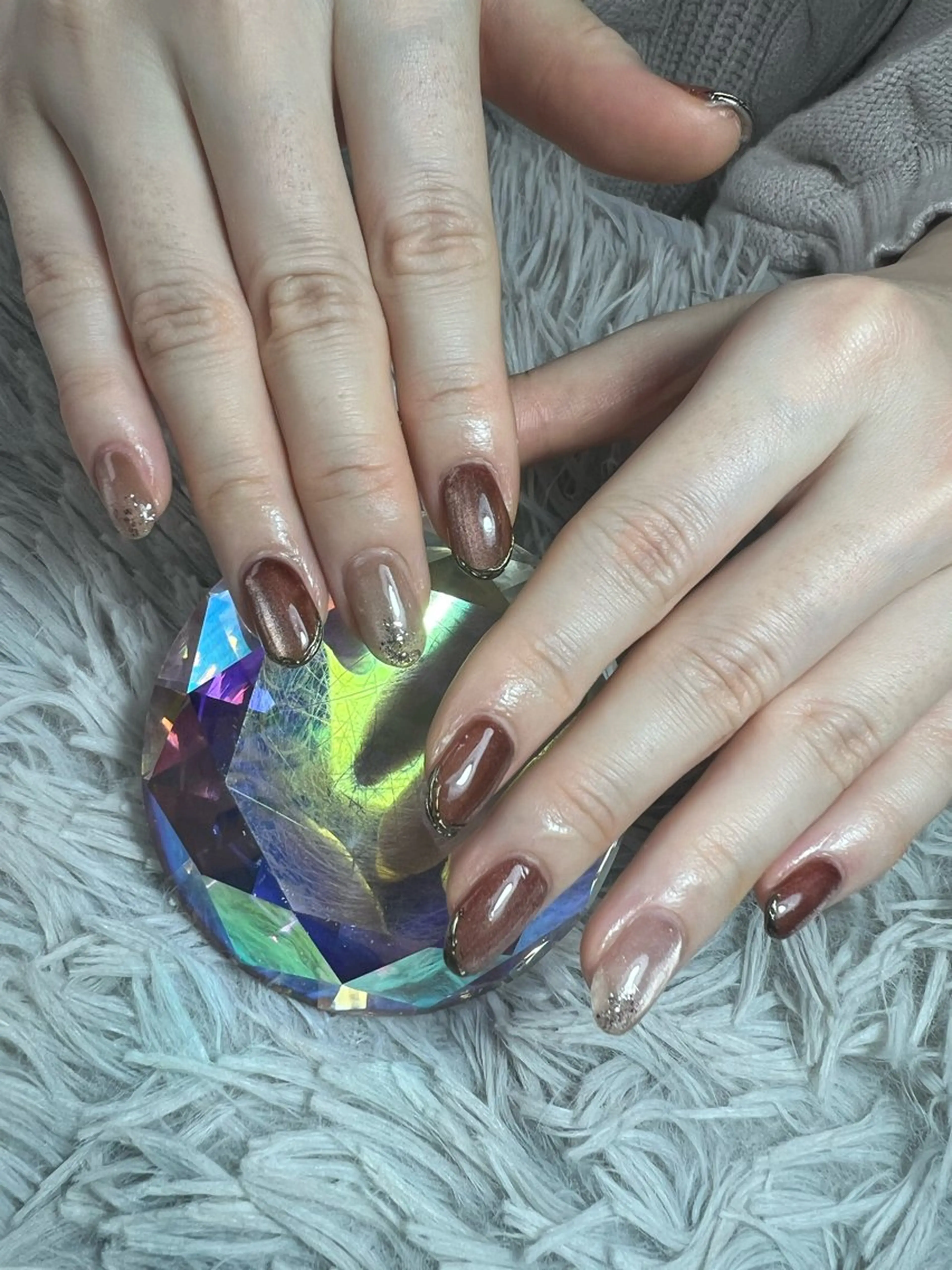 ネイル ジェルネイル マグネットネイル 持ち込み ハンドネイル シェヌネイル JURAのネイルデザイン