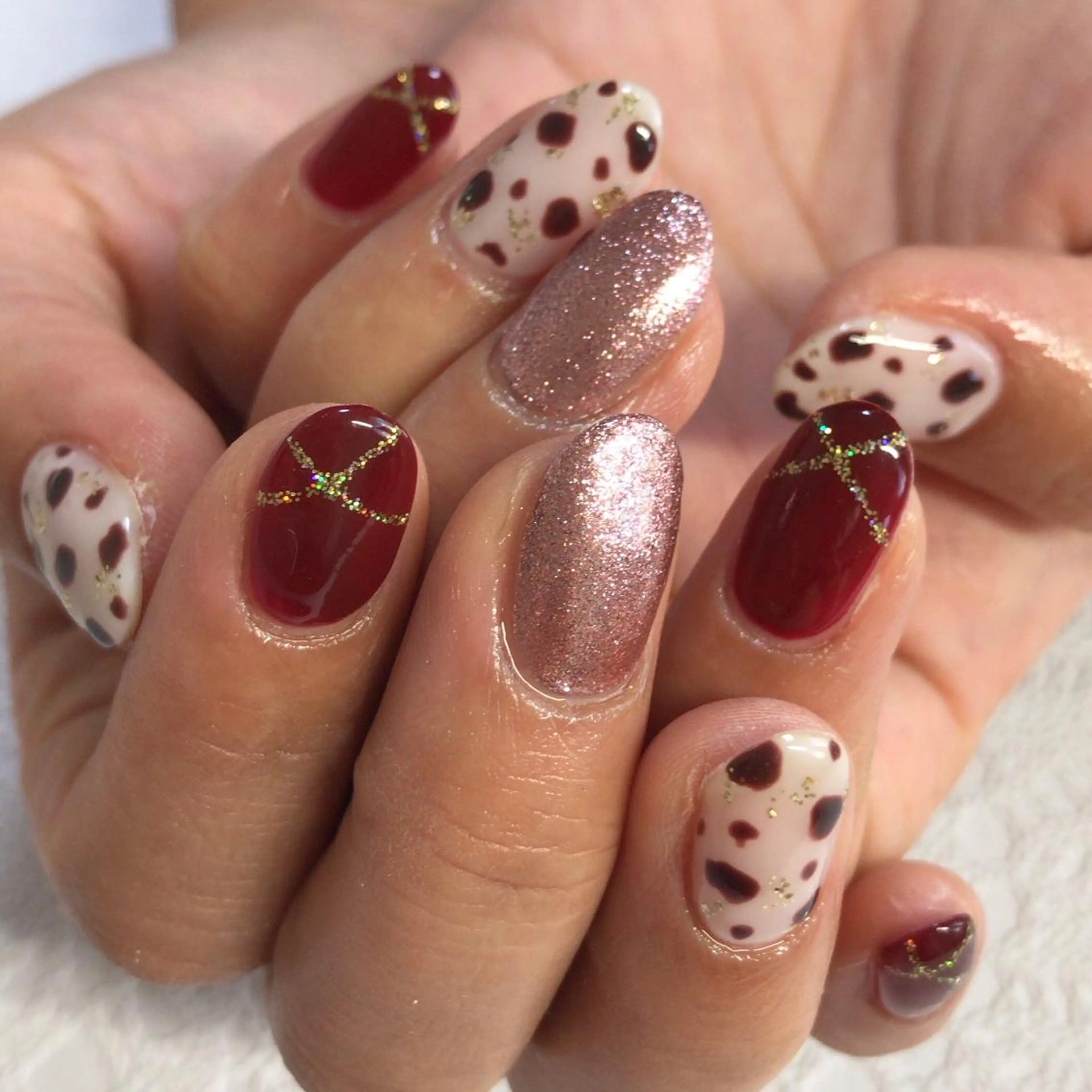 ネイル ラメ(グリッター) ハンドネイル フットネイル 菊地 里沙のネイルデザイン