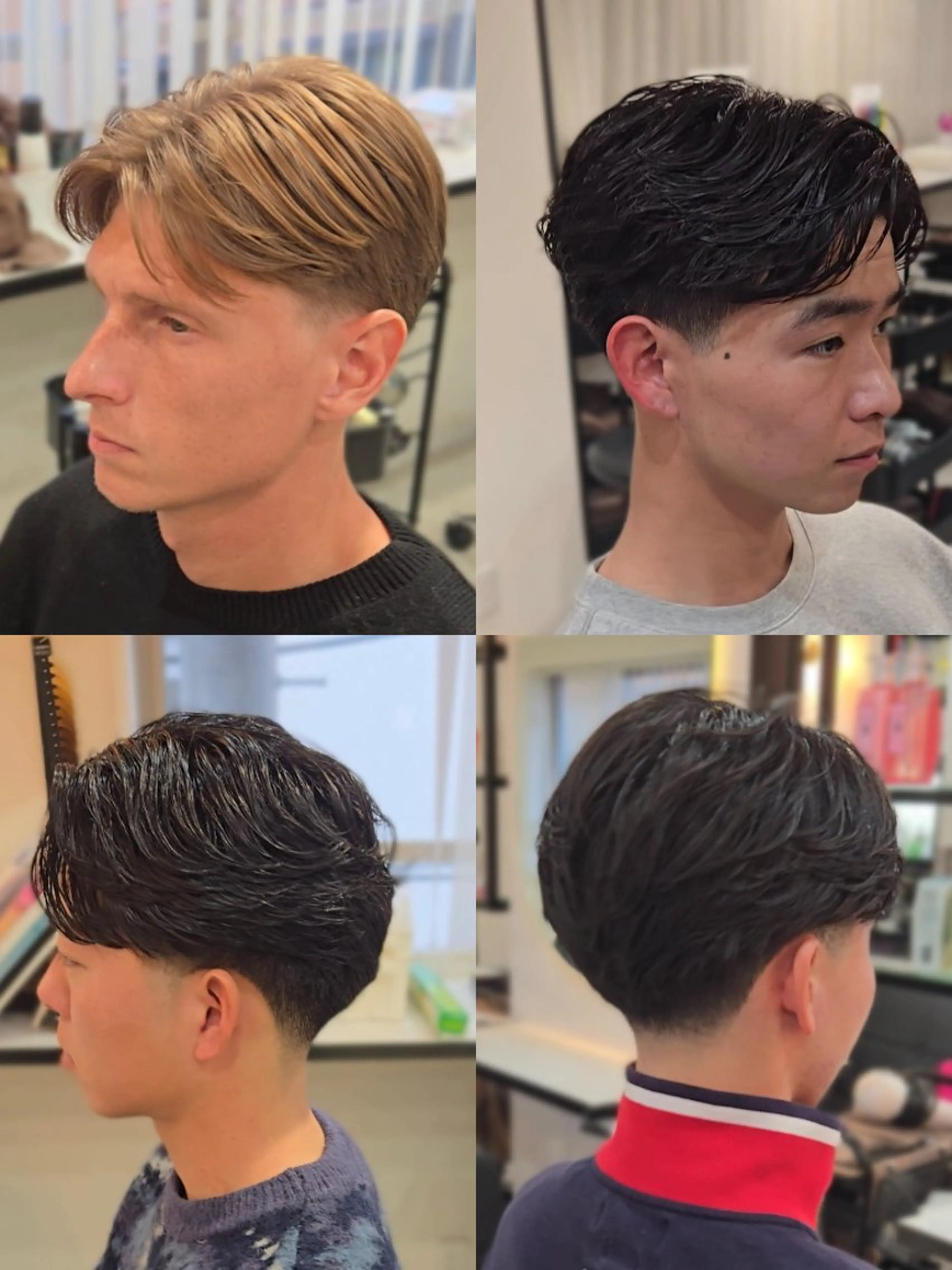 メンズ パーマ ミディアム ミディアムパーマ センターパート フェードカット メンズパーマ カット パーマ ヘアセット LEN名古屋/パーマ 海外ヘア/メンズ特化のヘアスタイル