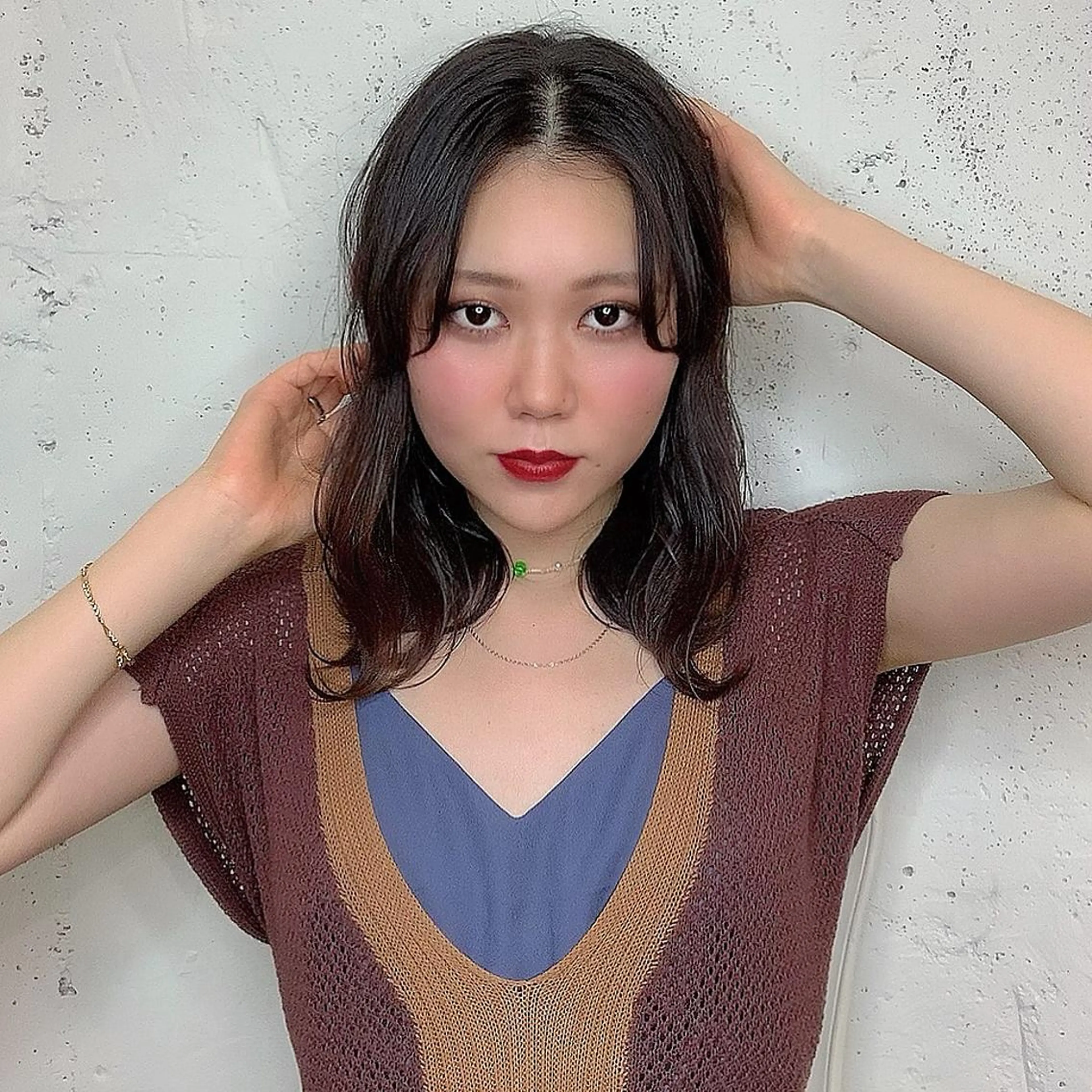 ミディアム カラー パーマ ヘアアレンジ メンズ キッズ ネイル マツエク・マツパ ボブ/レイヤー/ nanamiのヘアスタイル
