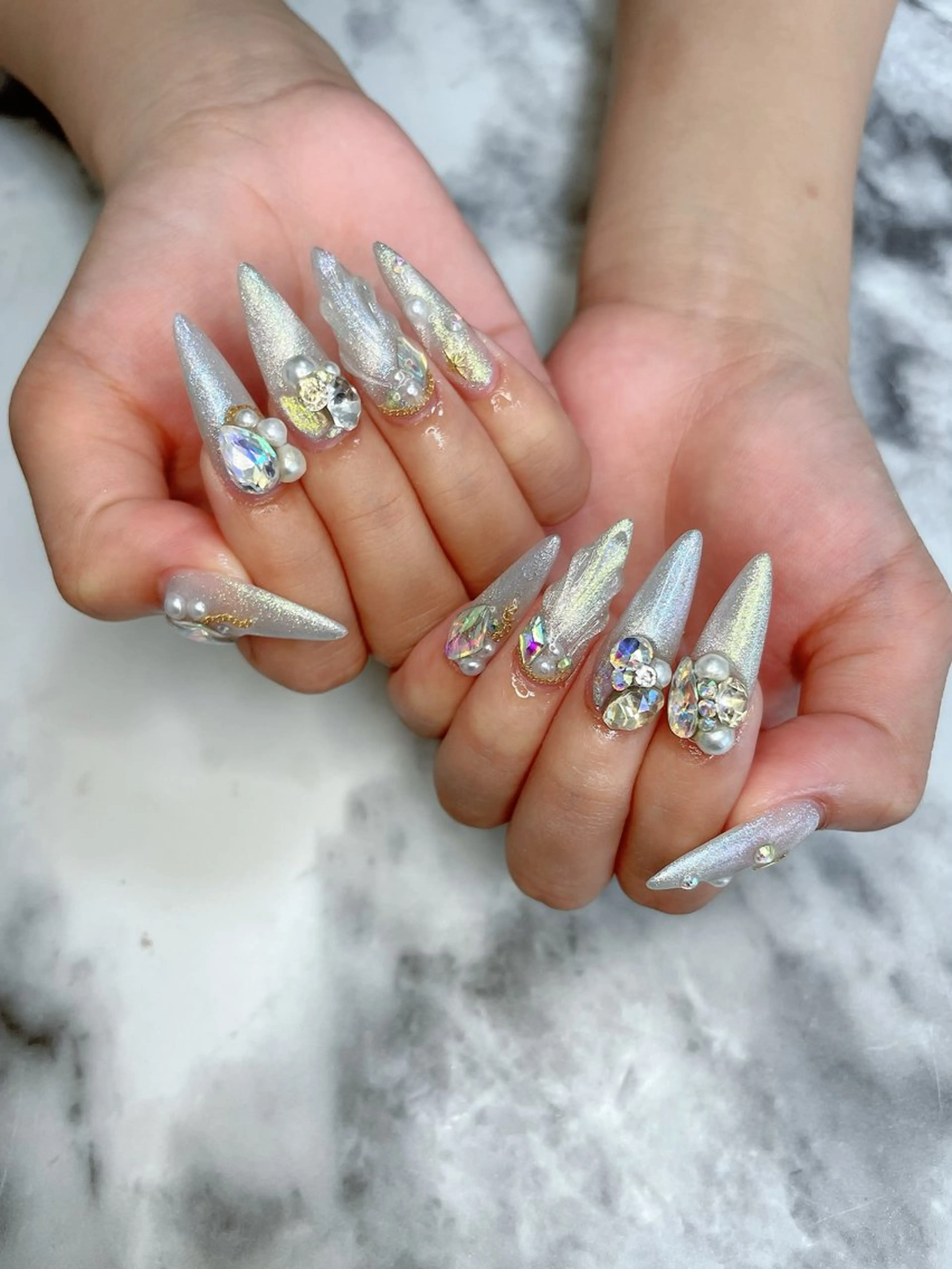 ネイル ジェルネイル マグネットネイル ハンドネイル Kayo 💅のネイルデザイン