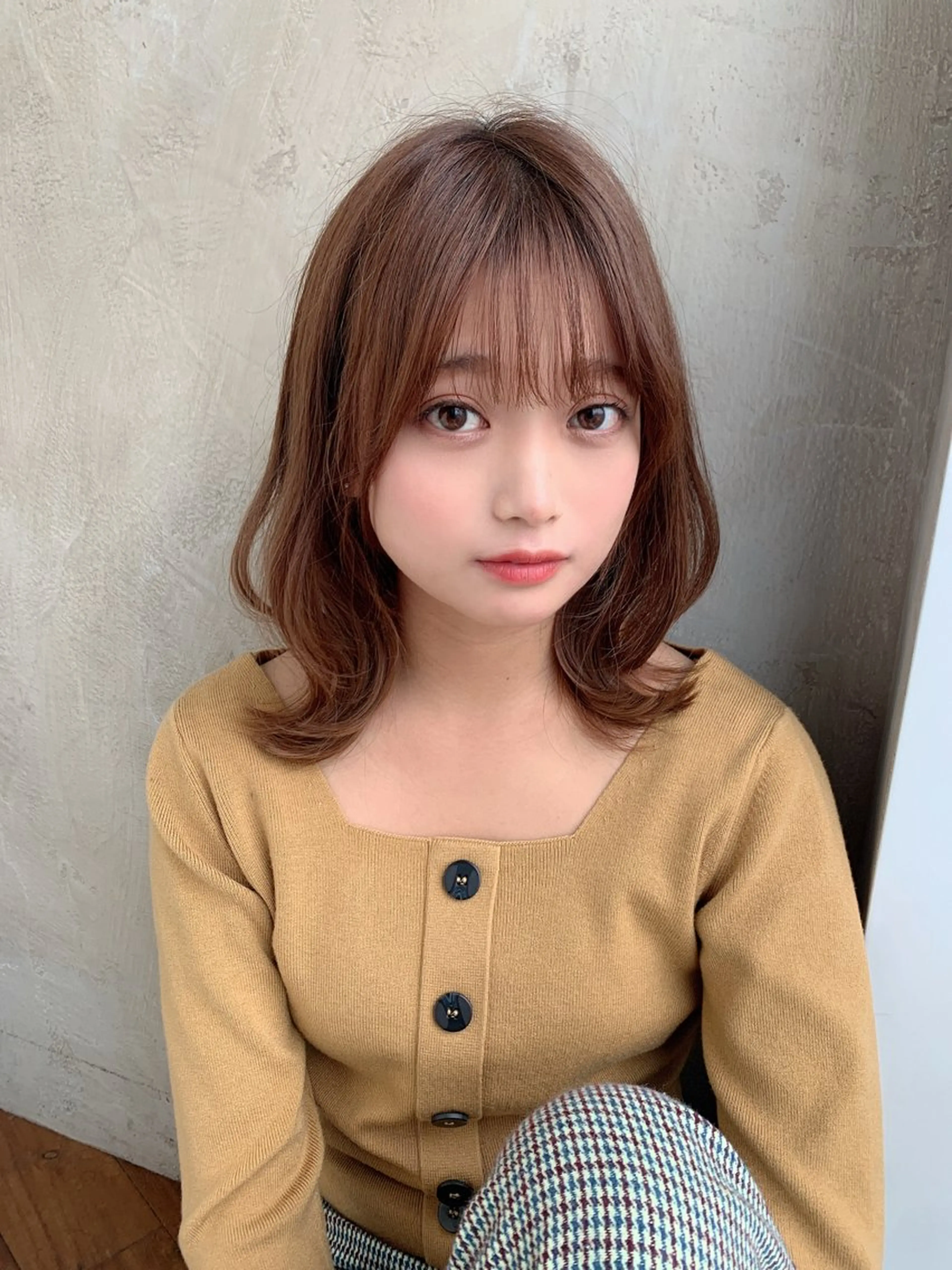 ミディアム 新宿✨顔周りカット 韓国ヘア/坂本亜裟海のヘアスタイル