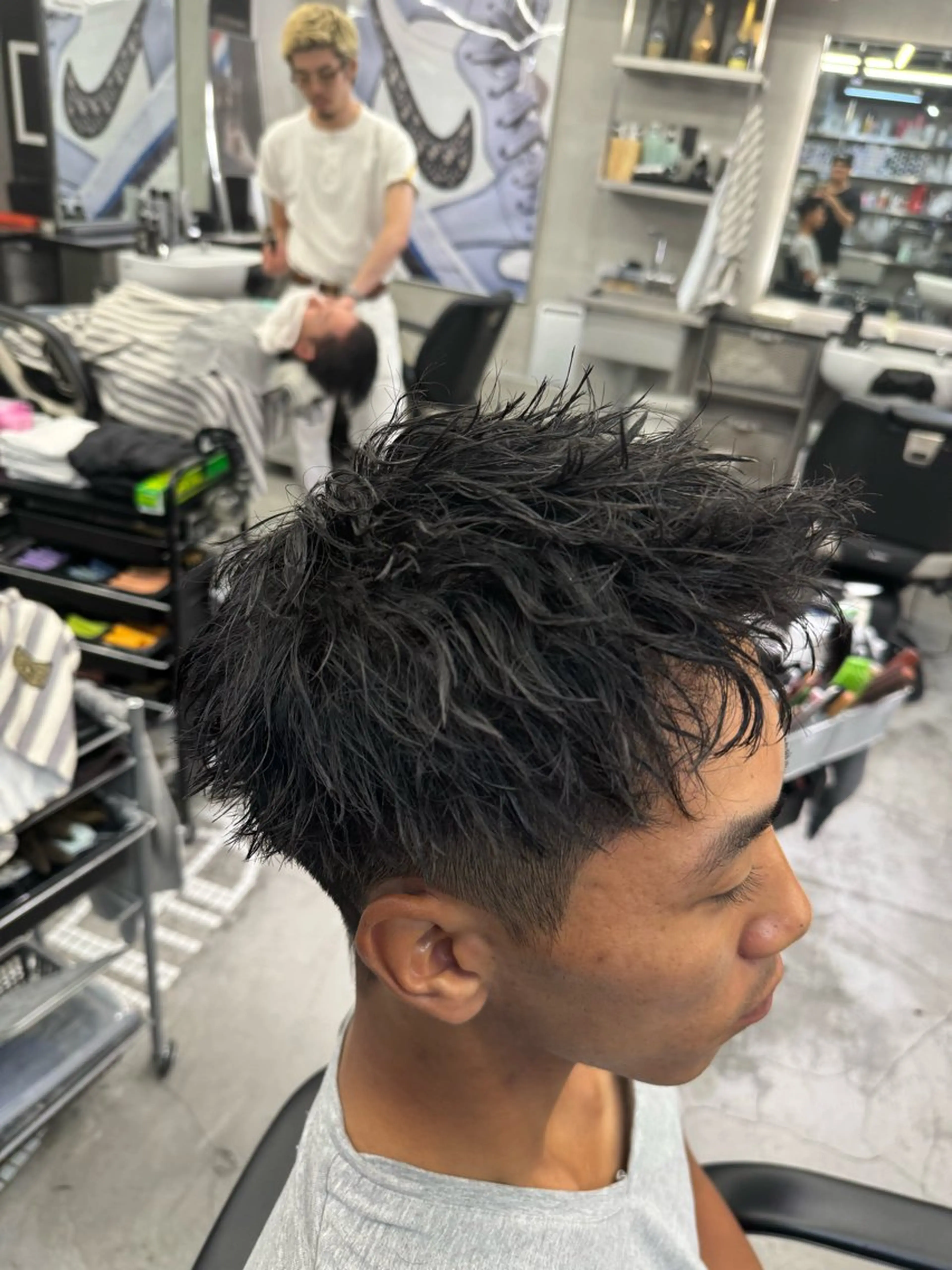 ミディアム ミディアムパーマ ツイストパーマ 【床屋💈No.1】 ドラゴン🐉のヘアスタイル