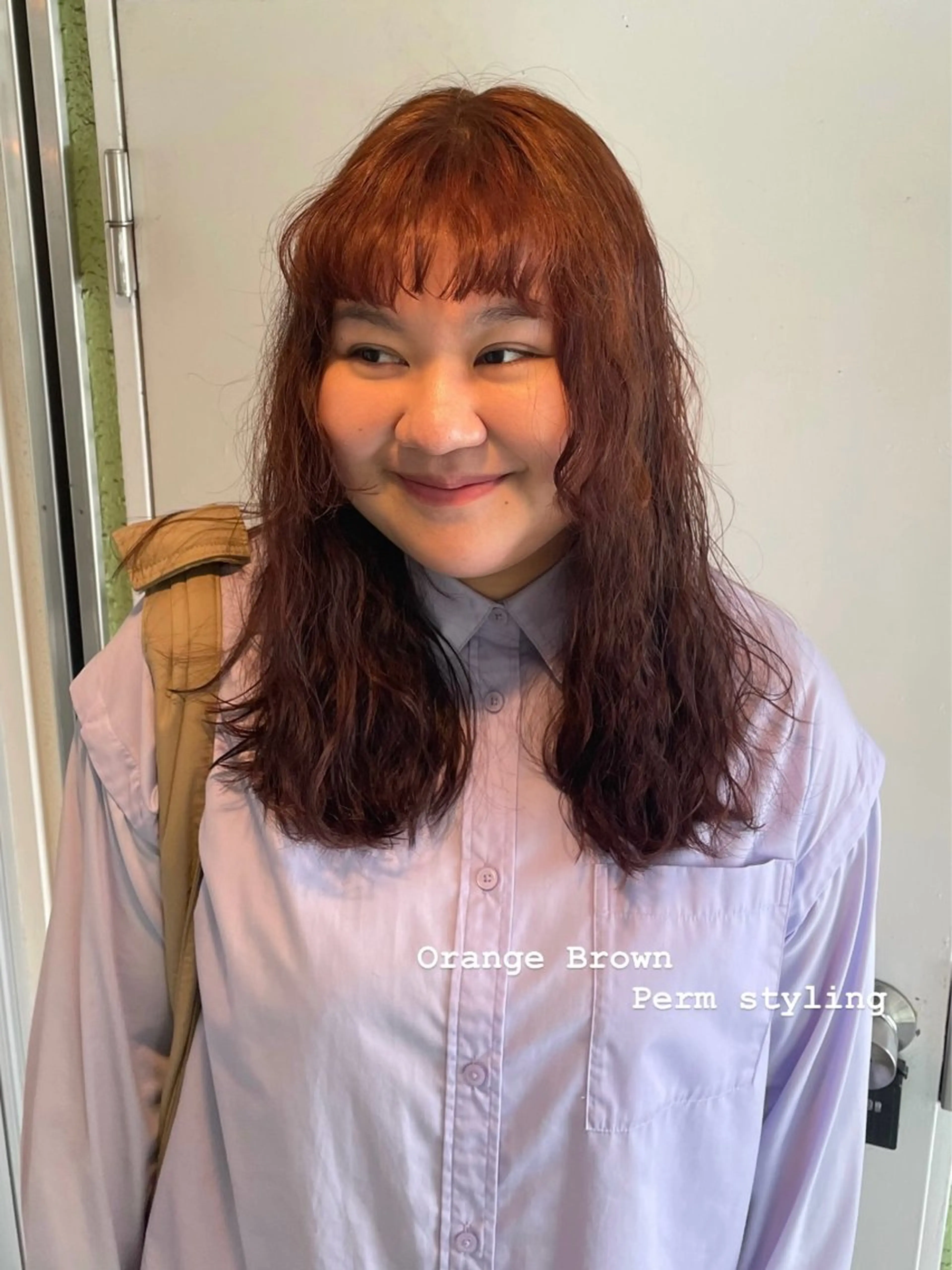 セミロング カラー セミロングパーマ Luna ☾ ໋のヘアスタイル