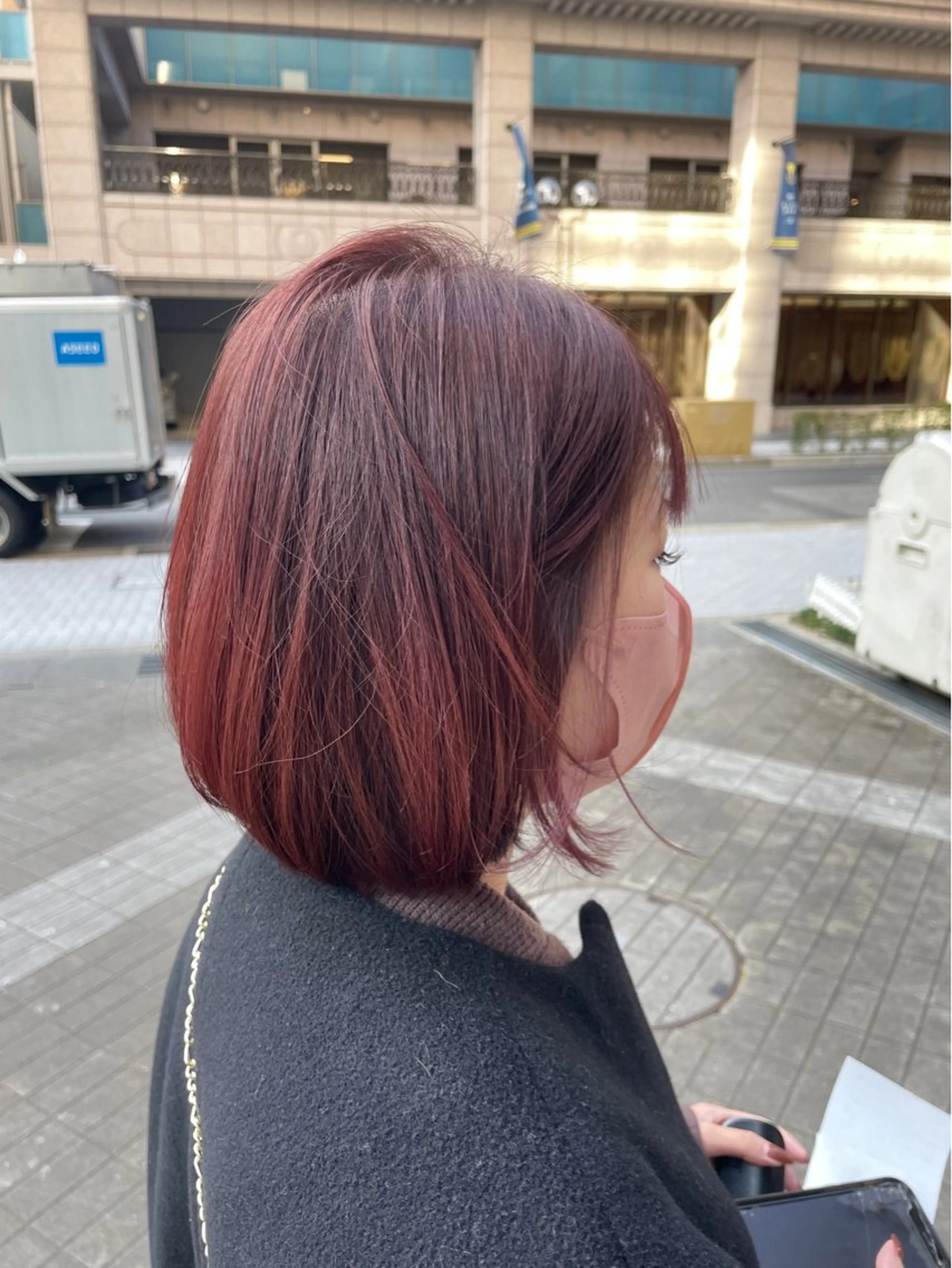 カラー レイヤーカット/ 艶カラー/山内一暉のヘアスタイル