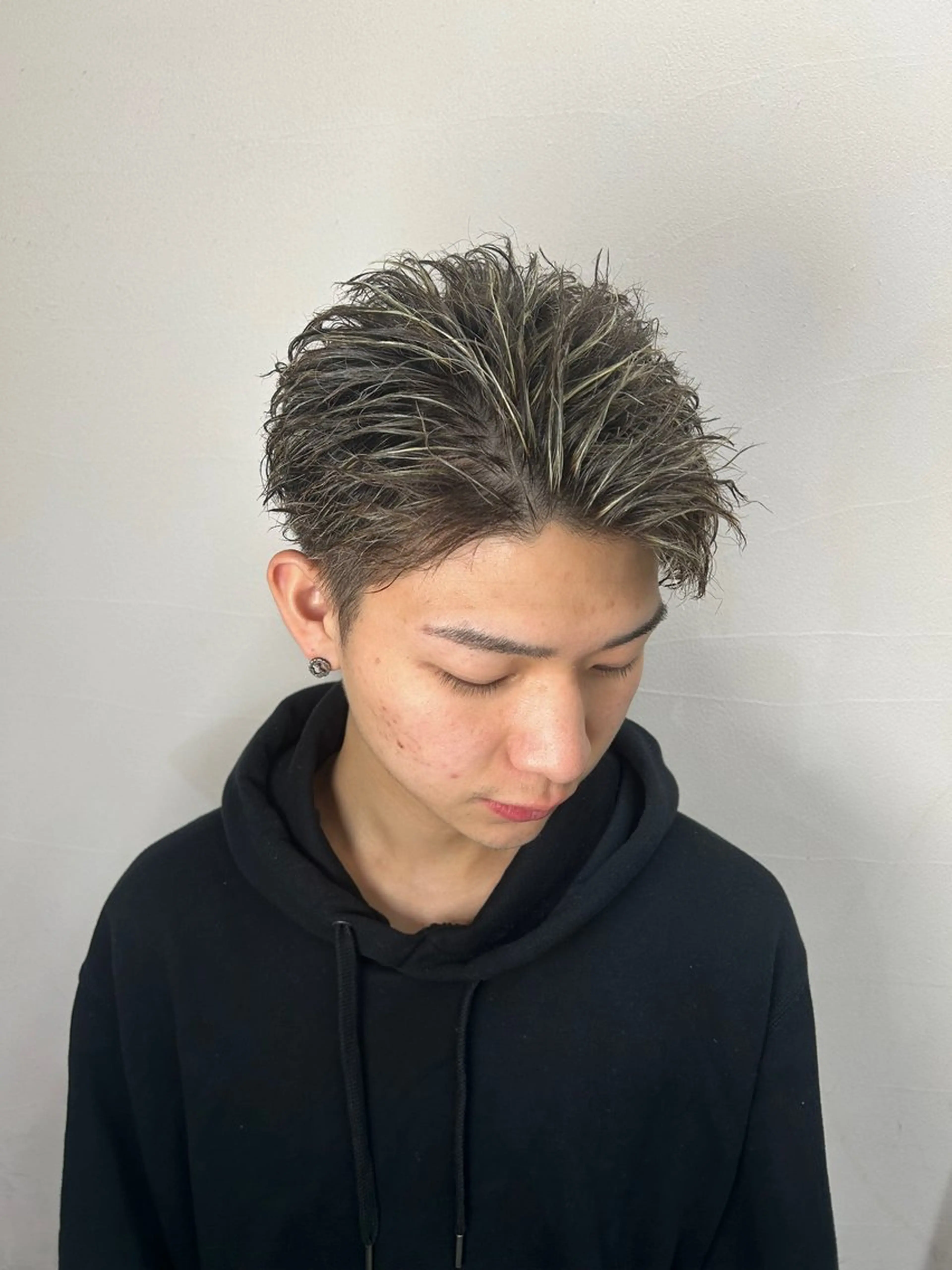 ショート カラー メンズ メンズメッシュ メッシュ 渋谷【メンズ職人】 ツイスパ・メッシュのヘアスタイル