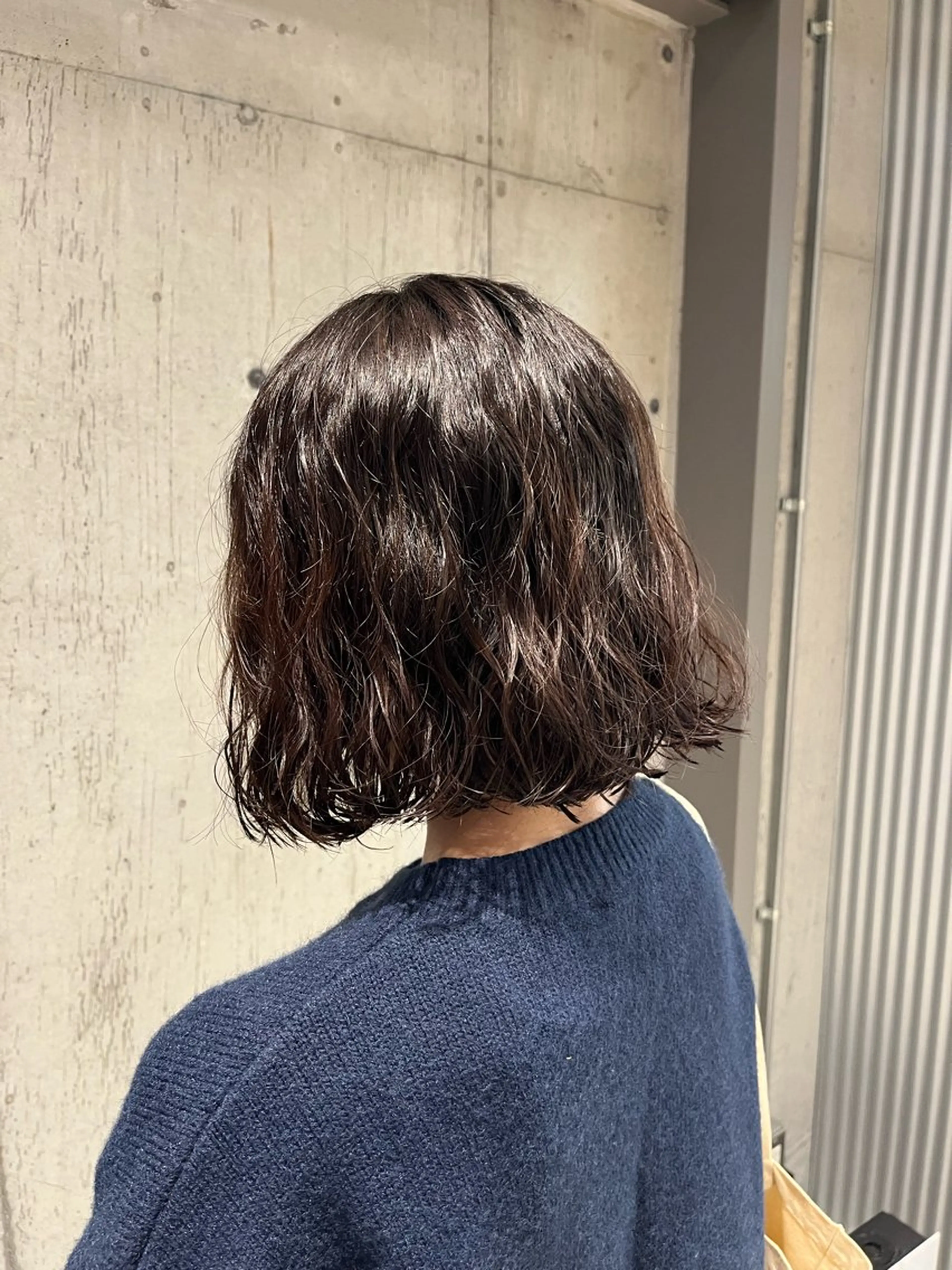 ミディアム パーマ ヘアアレンジ カット パーマ トリートメント ボブ×艶カラー 特化・リクト💥のヘアスタイル
