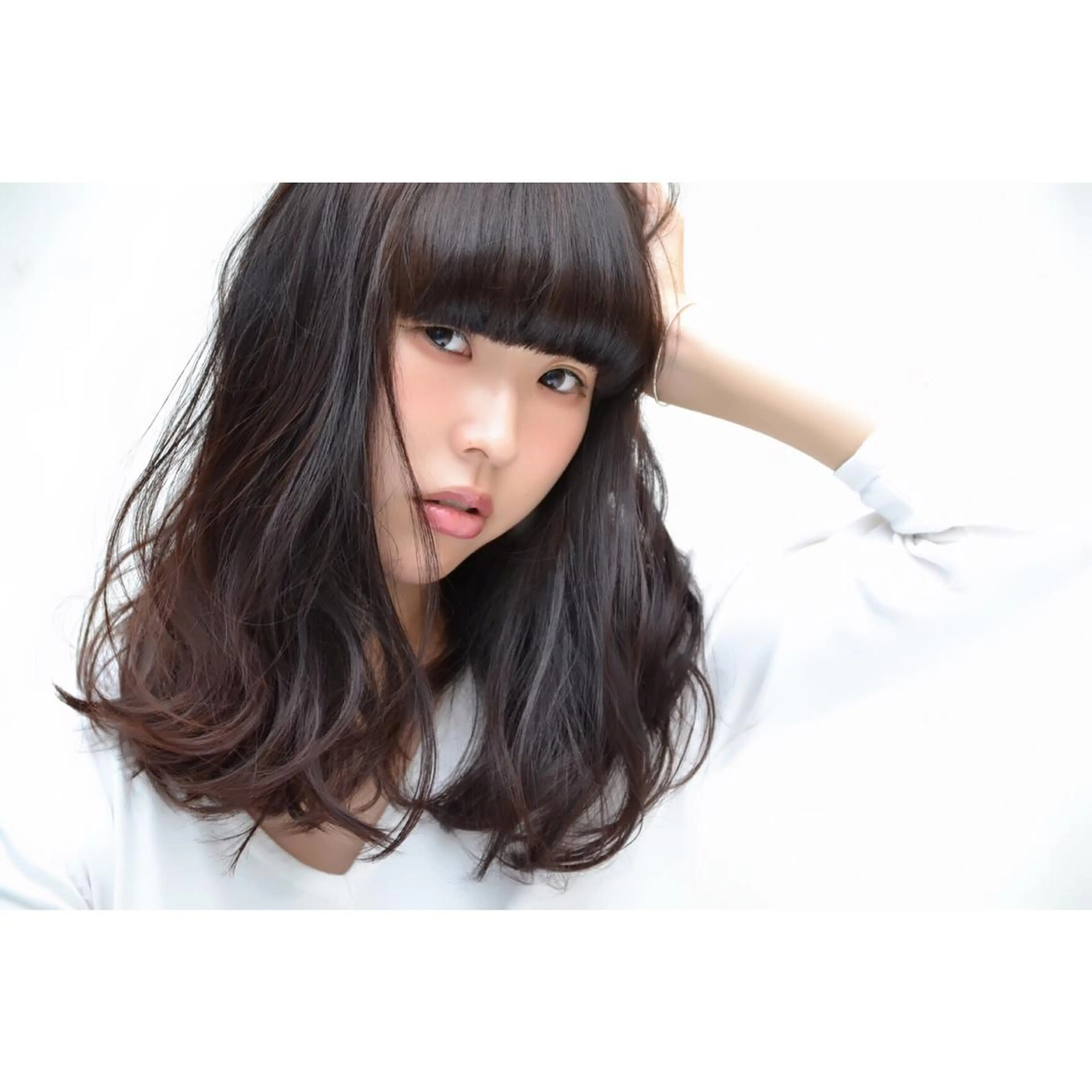 ミディアム セミロング ロング カラー ベージュカラー 透明感カラー ハイライトカラー オレンジ 外国人風カラー 江上拓郎/ショート /酸性ストレートのヘアスタイル