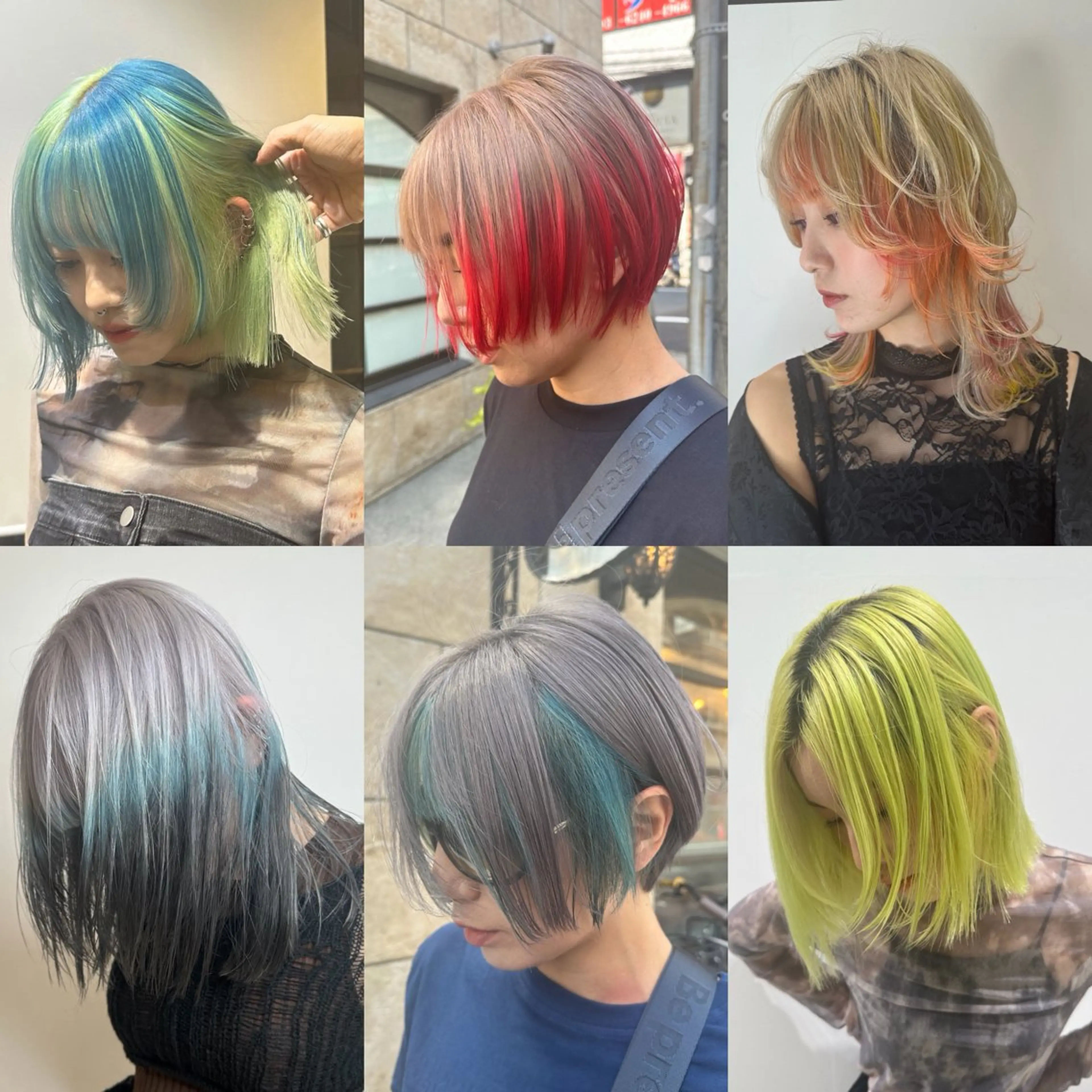 デザインカラー❤️🩵💚💙💛🩷💜ケアブリーチカラーの写真