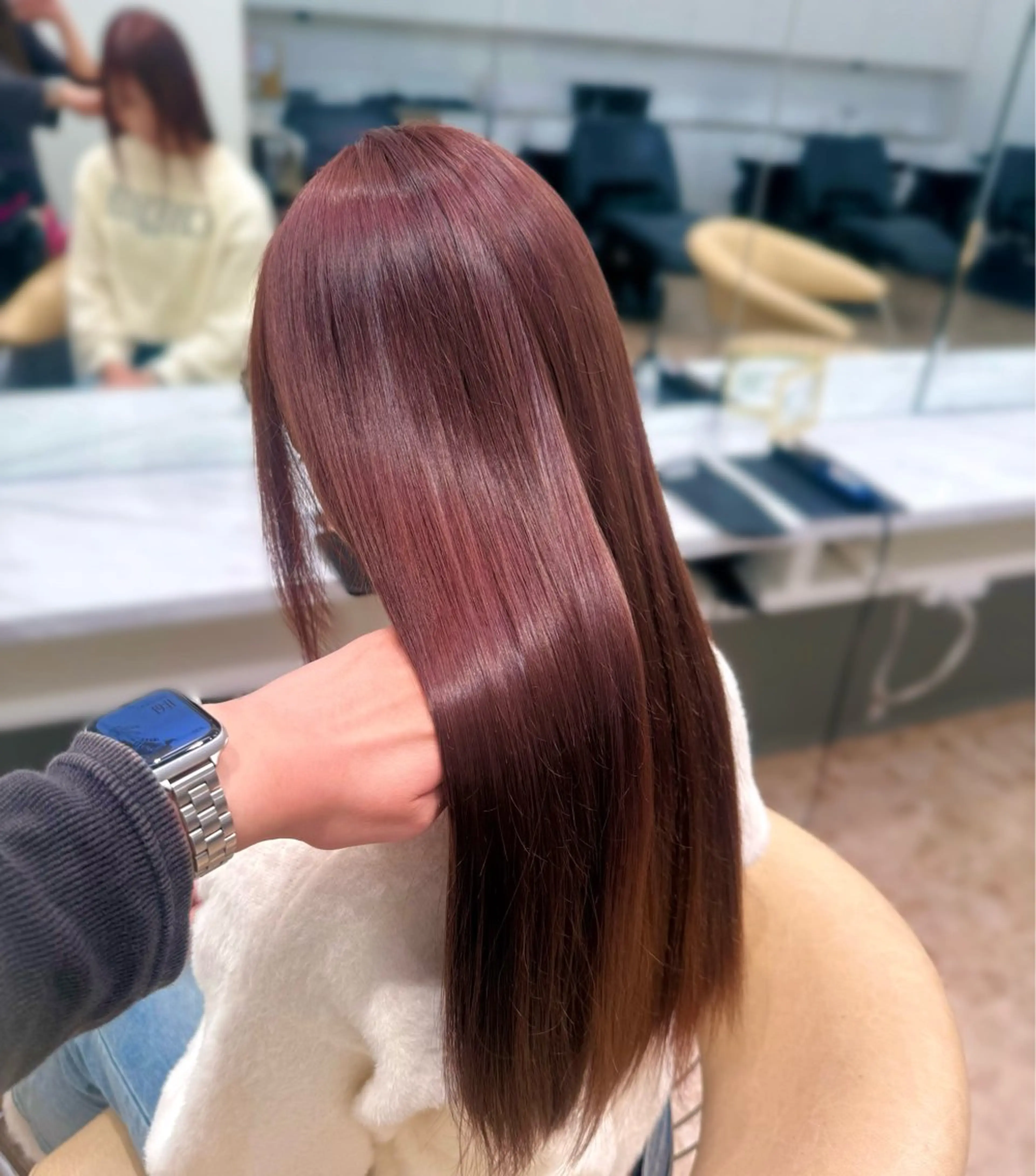 ロング カラー ヘアカラー 艶カラー/レイヤー/ 京都fuka🎀🪽のヘアスタイル