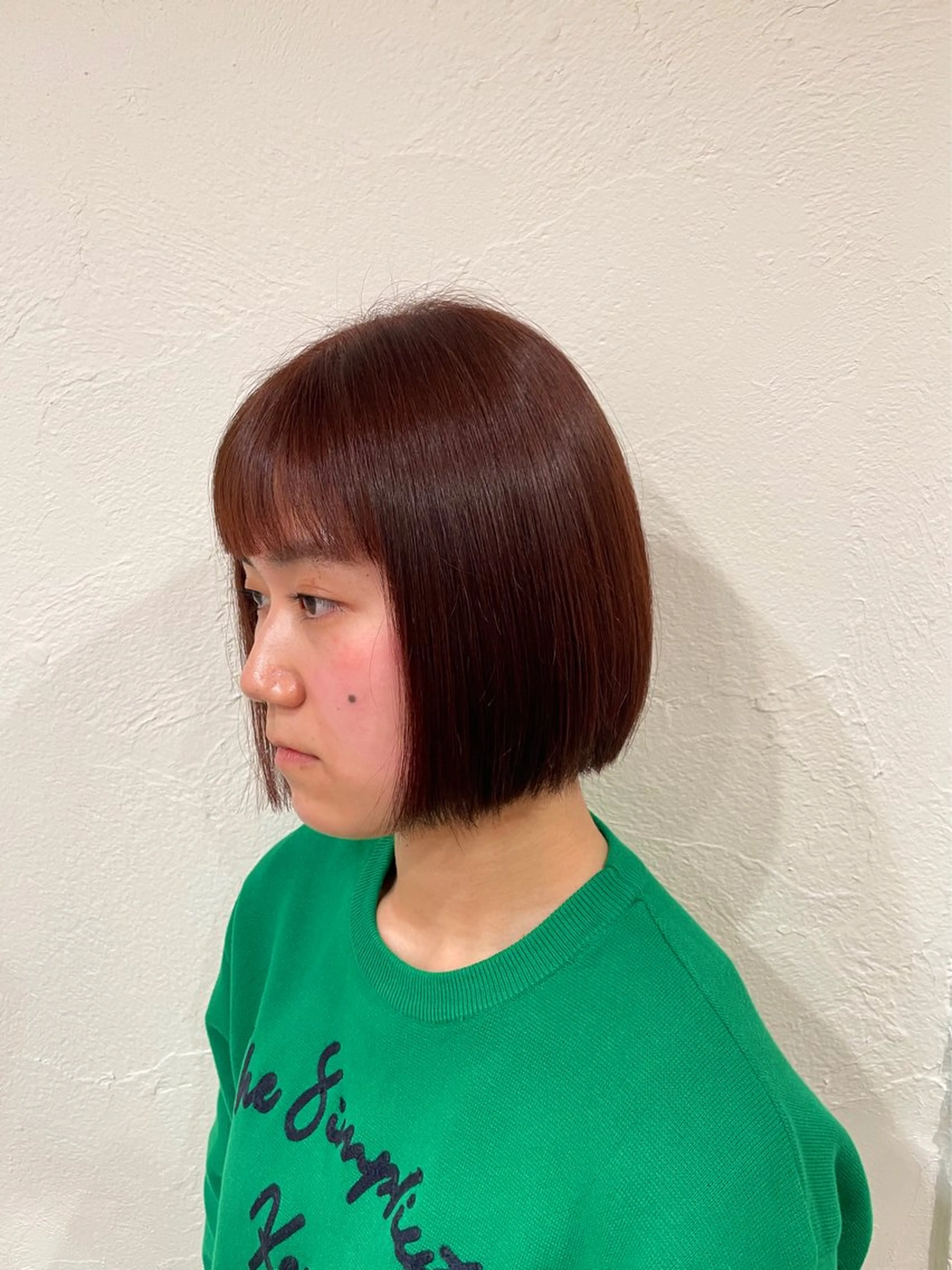 ミディアム カラー ブリーチ ブリーチなしカラー ピンクカラー 増田 ルナのヘアスタイル