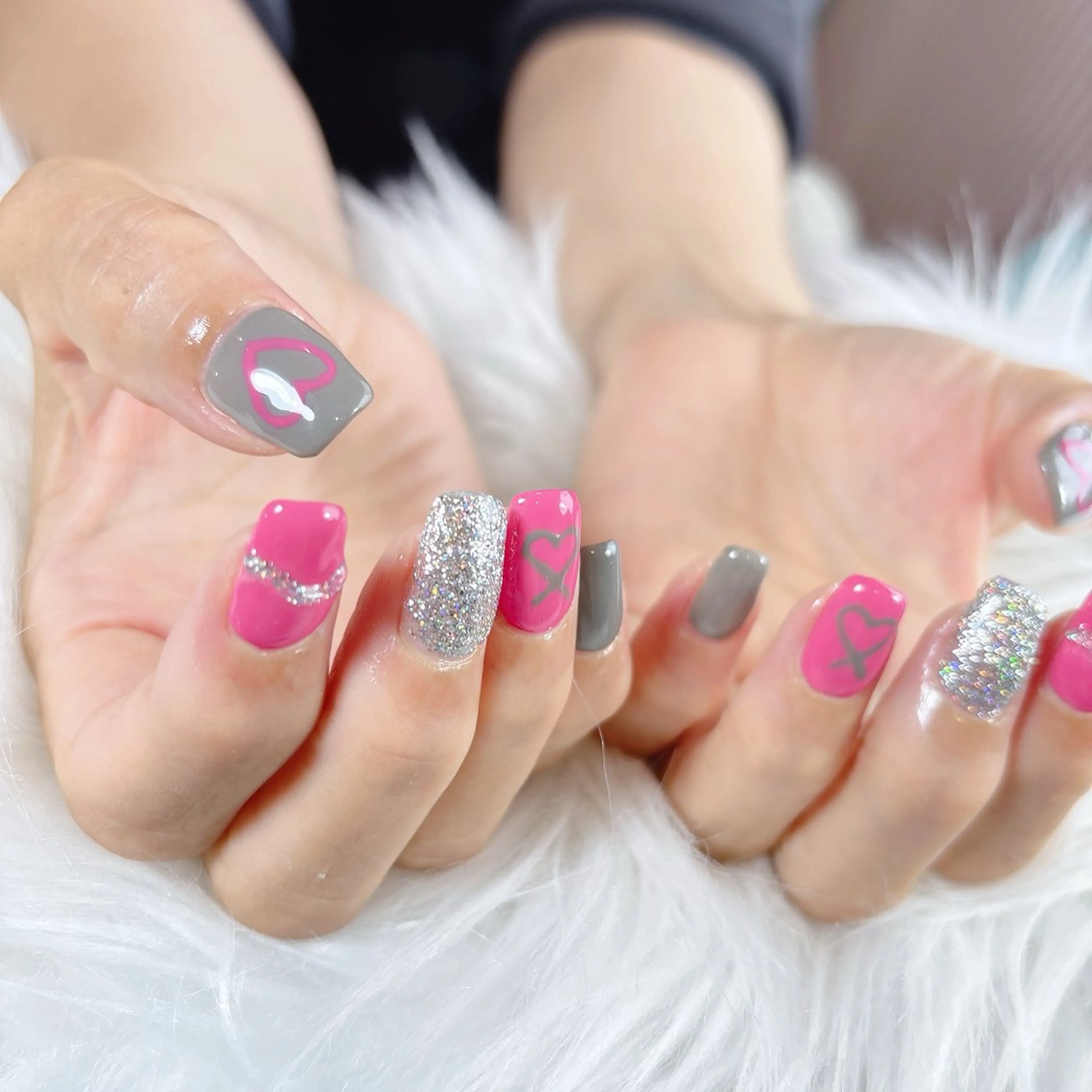 ネイル スクエアネイル MignonReve 🎀Sayaのネイルデザイン