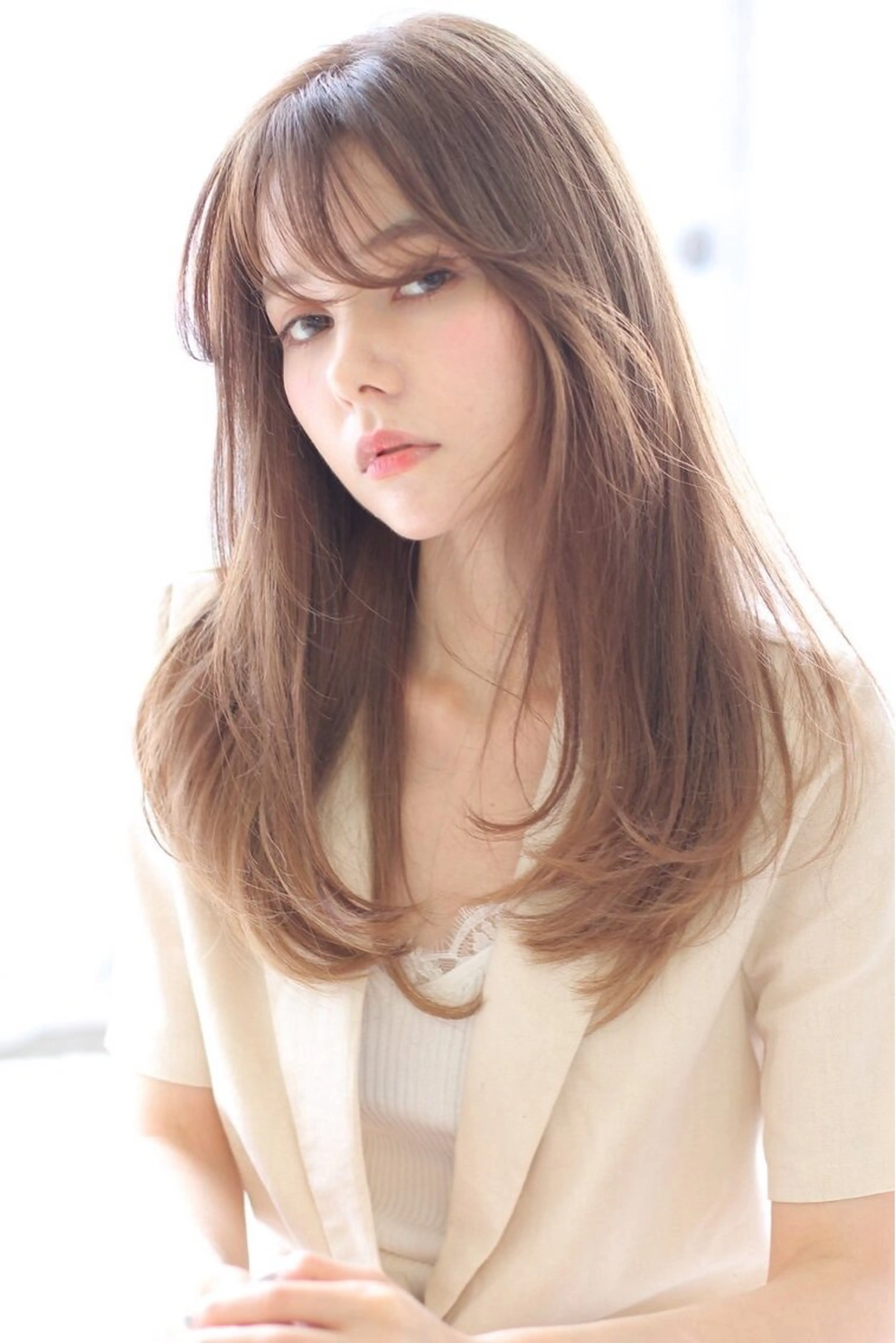 ロング カット 縮毛矯正 荻原心愛/ 暖色カラー🌷のヘアスタイル