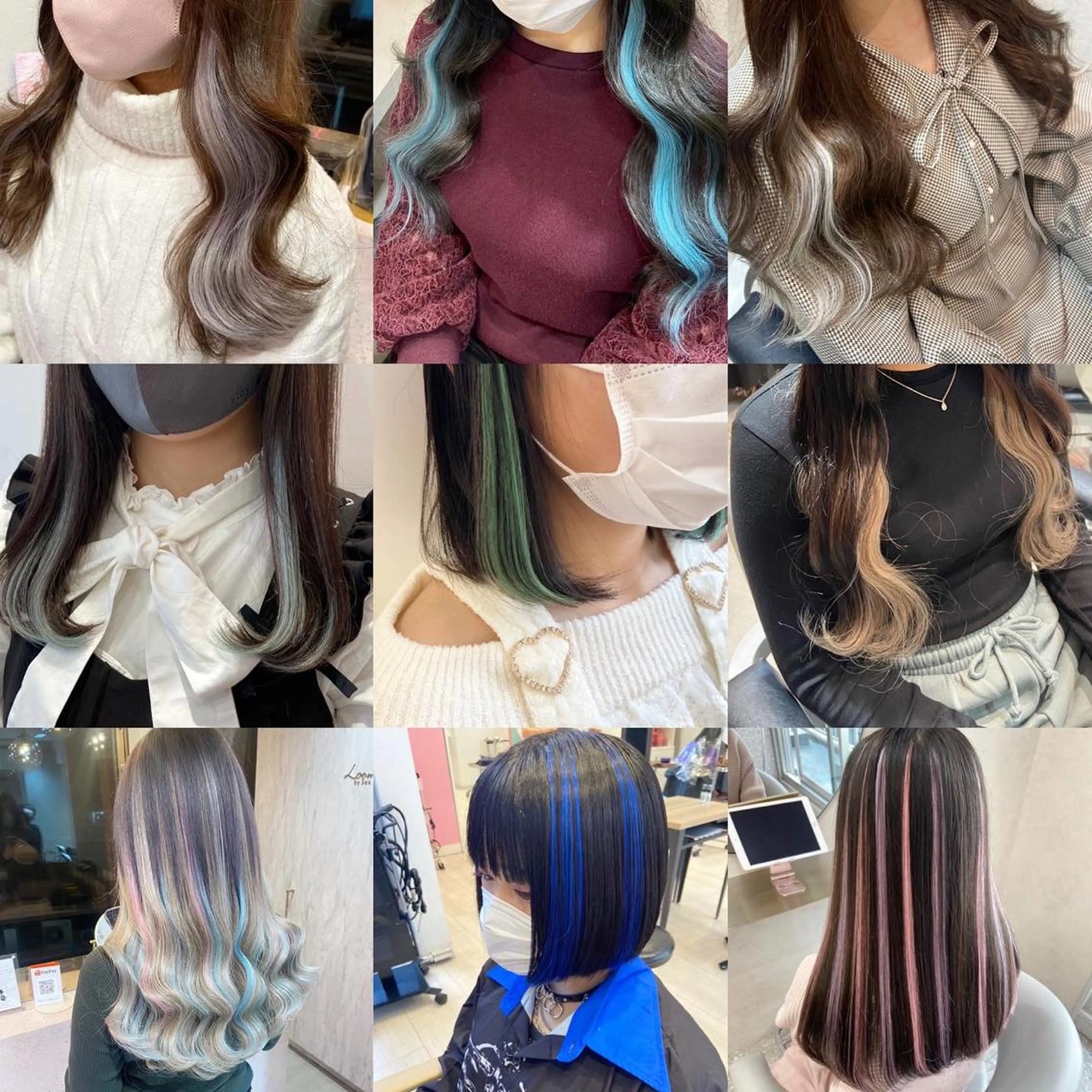 ミディアム シールエクステ エクステ 韓国風ヘア エクステ 新宿/韓国ヘア 中明度カラー/かやのヘアスタイル