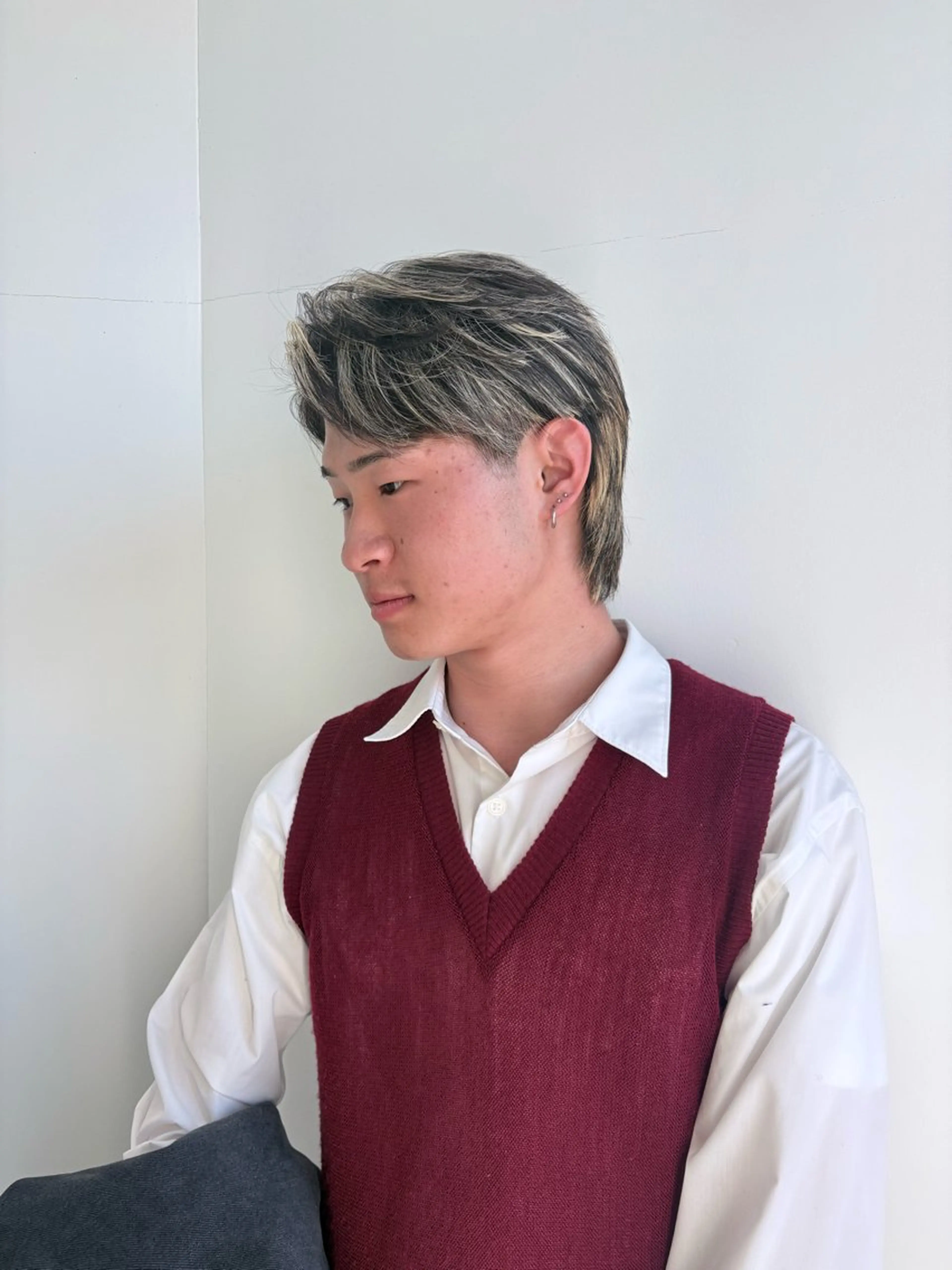 【🌎メンズメニュー🌎ハイライトやりたい方おすすめメニュー✨️】ダブルカラー（ブリーチ込）+カット✂️+1stepTRの写真