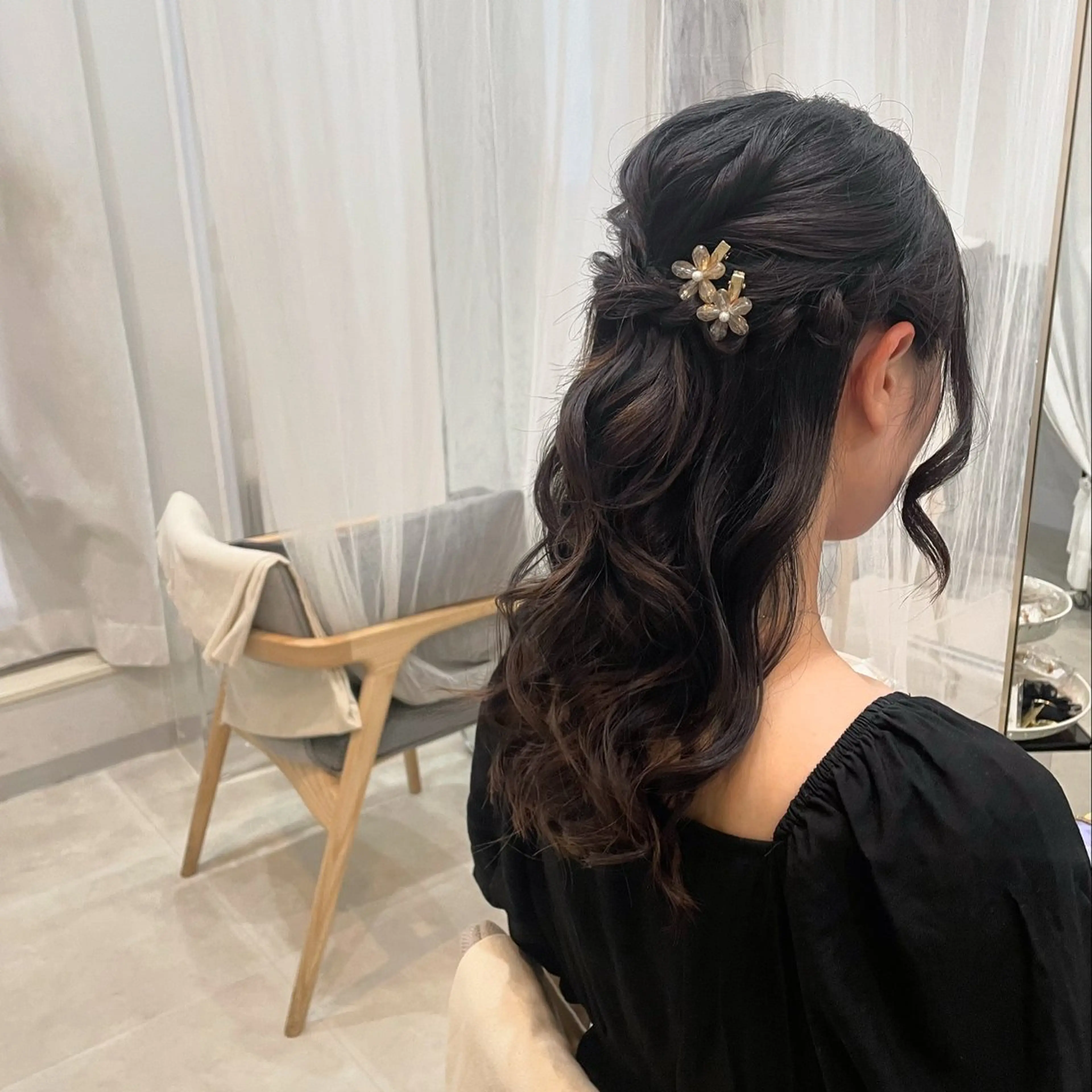 ロング ヘアアレンジ ヘアセット 藤掛 桜子のヘアスタイル
