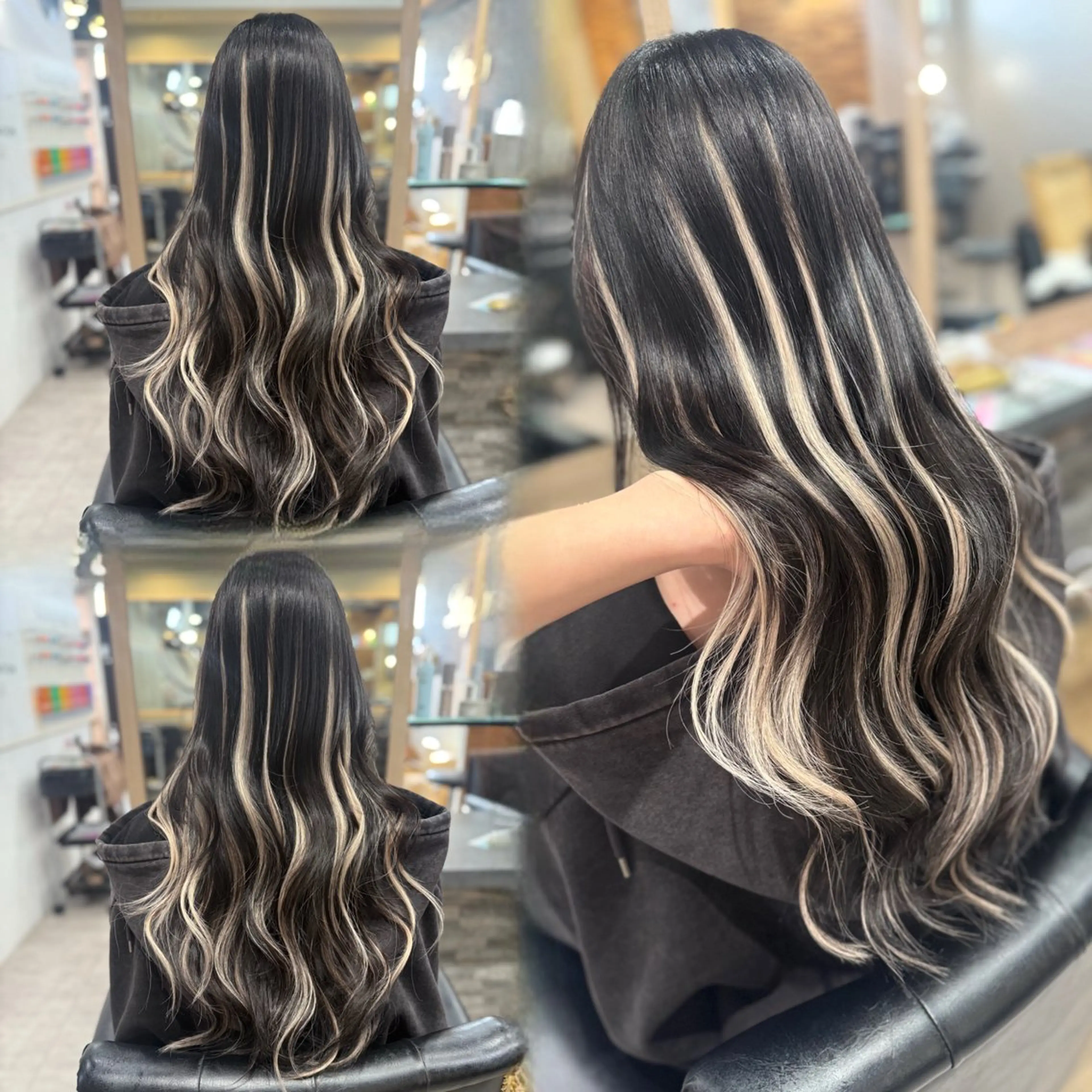 ロング シールエクステ エクステ カット エクステ 横浜/ケアブリーチ /人毛エクステのヘアスタイル