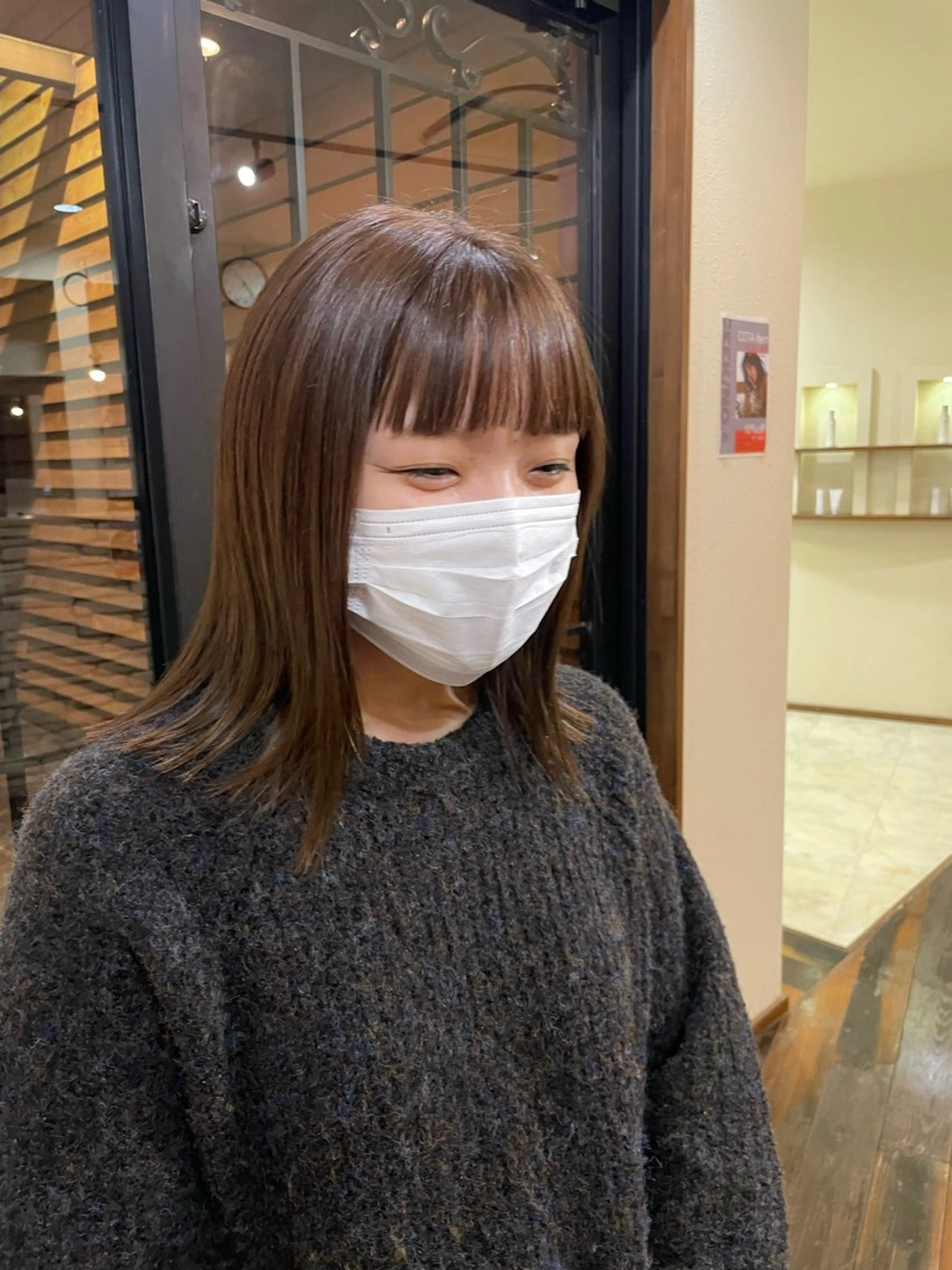 ミディアム カット 縮毛矯正 トリートメント 0:00japon所属・梶原 真帆のヘアスタイル