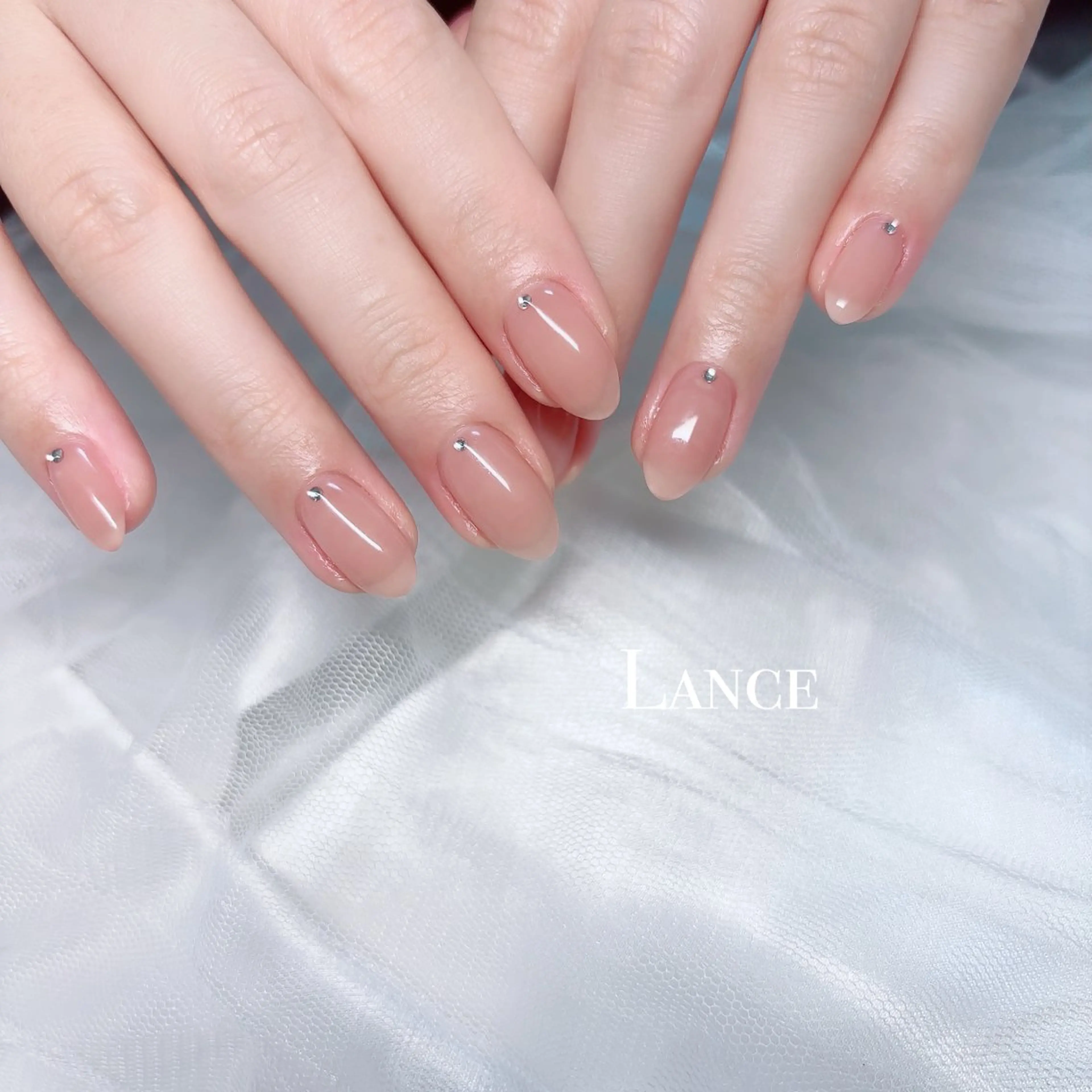 ネイル オーロラネイル フットネイル フレンチネイル キラキラネイル 韓国ネイル Lance nailのネイルデザイン
