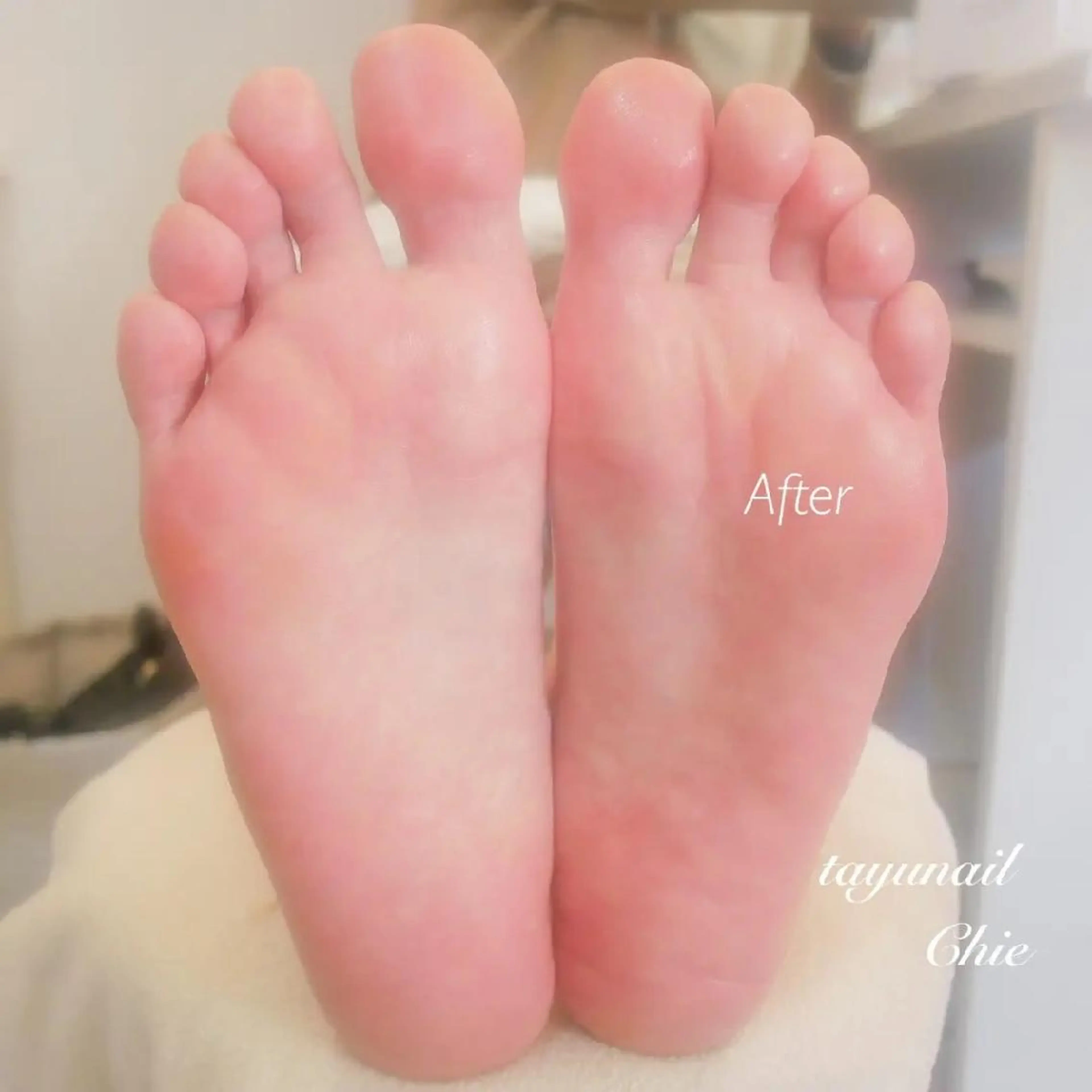 ネイル ブルー フットネイル ジェルネイル パラジェル 冬ネイル ネイルサロン 【たゆnail】のネイルデザイン