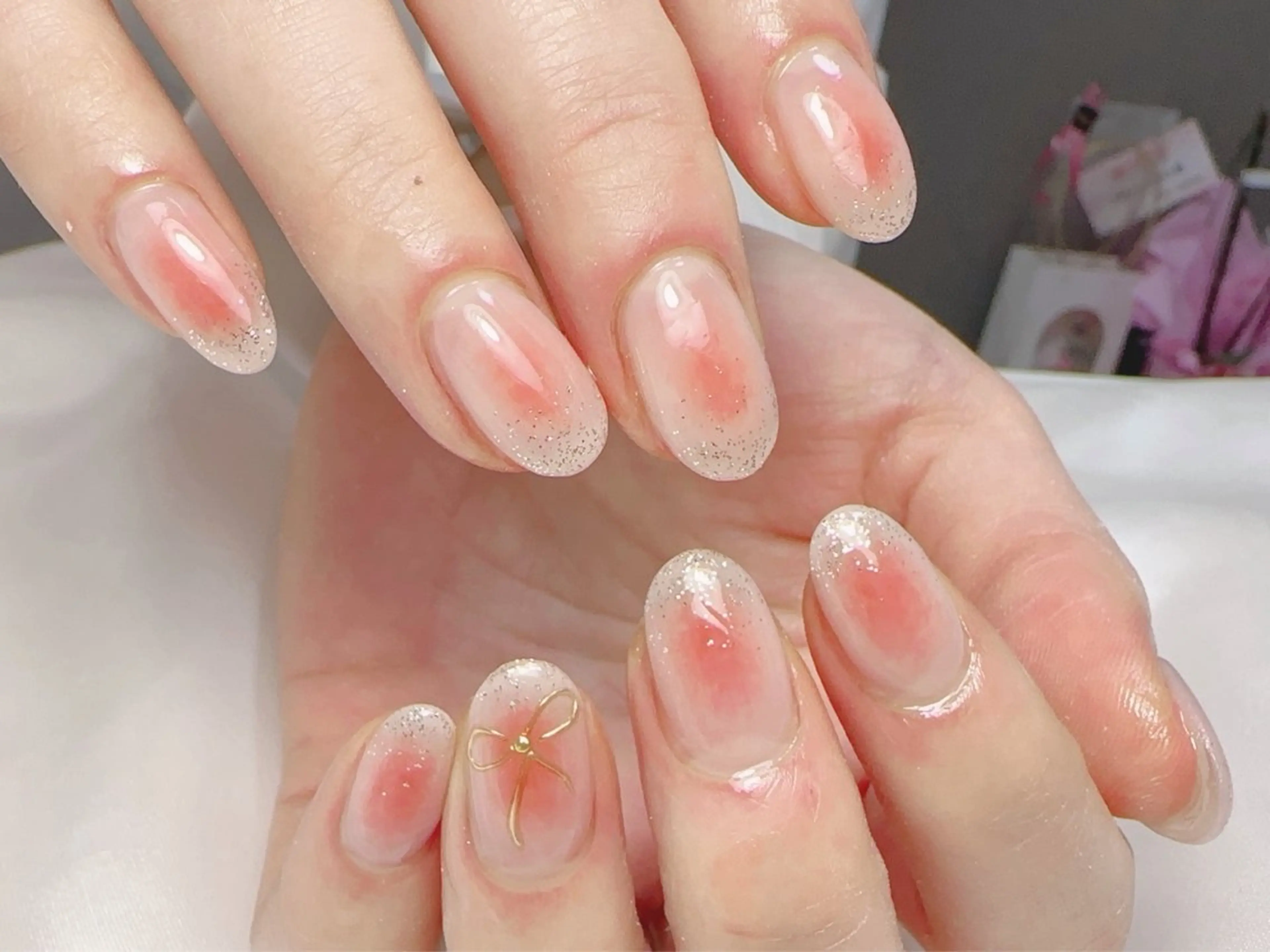 ネイル ハンドネイル Cherie PINKのネイルデザイン