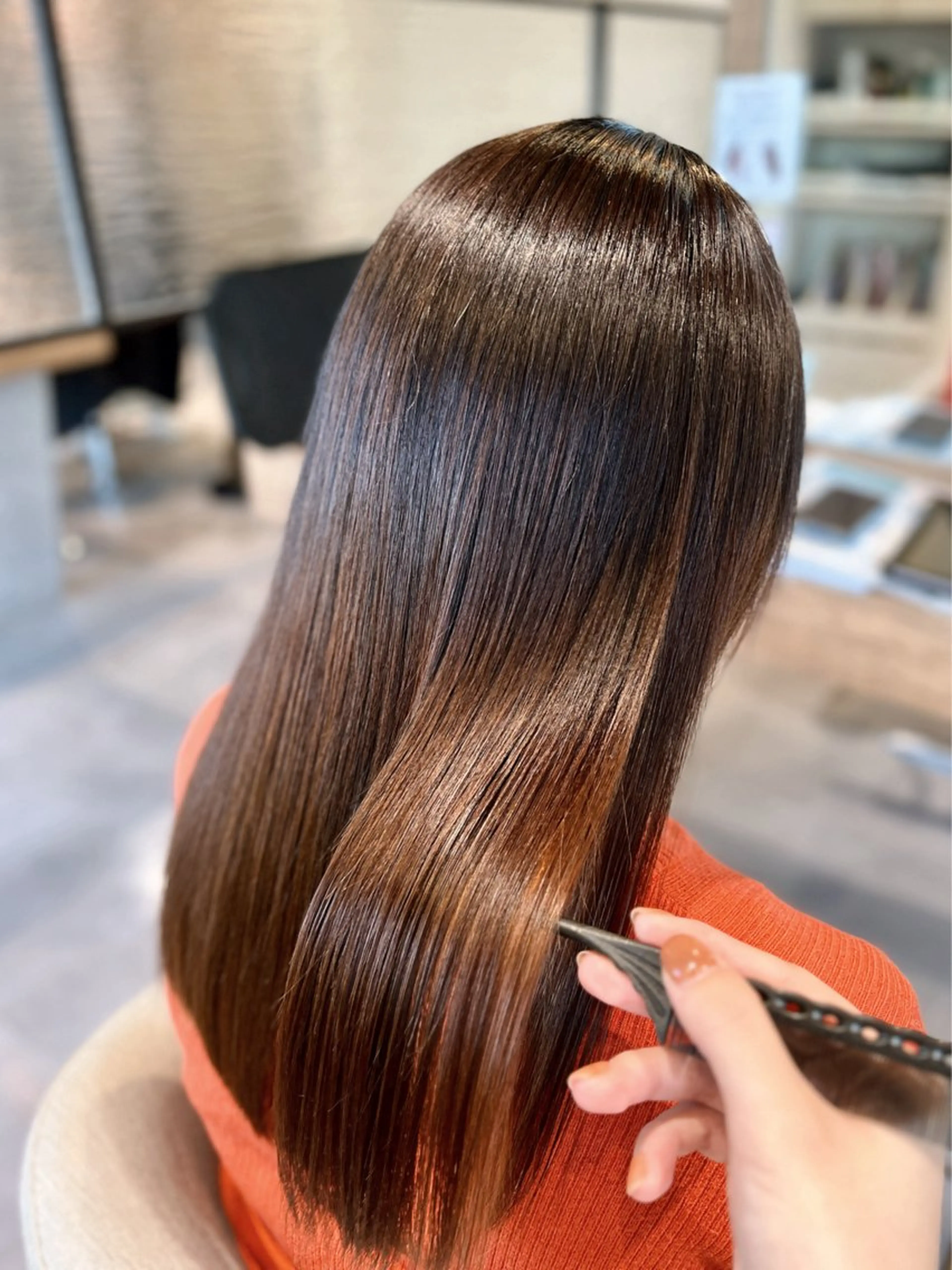 セミロング 髪質改善 トリートメント Zina.金上美玲 ✲Layer✲南船橋のヘアスタイル