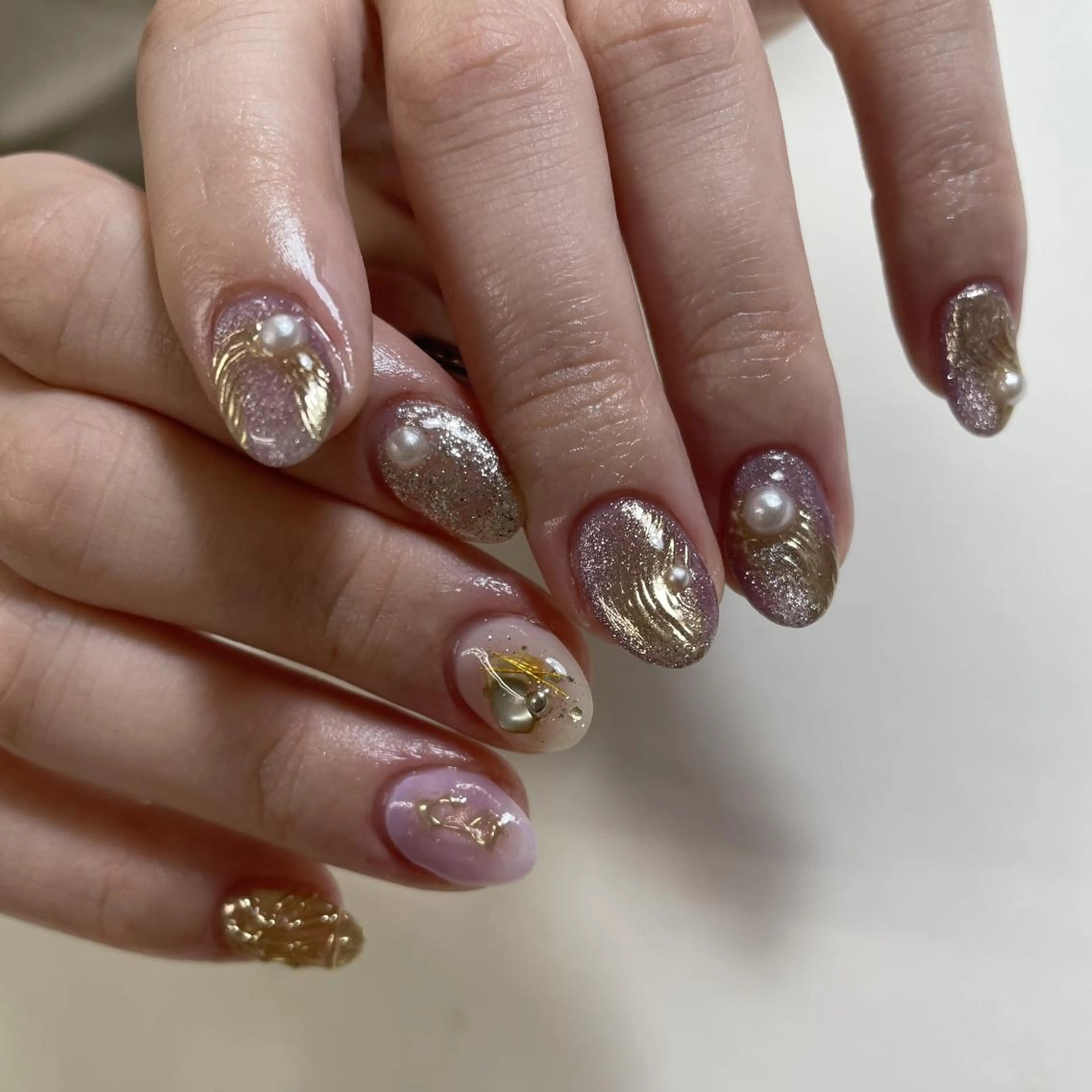 ネイル 🫧aku🫧 自由が丘／フィルインのネイルデザイン