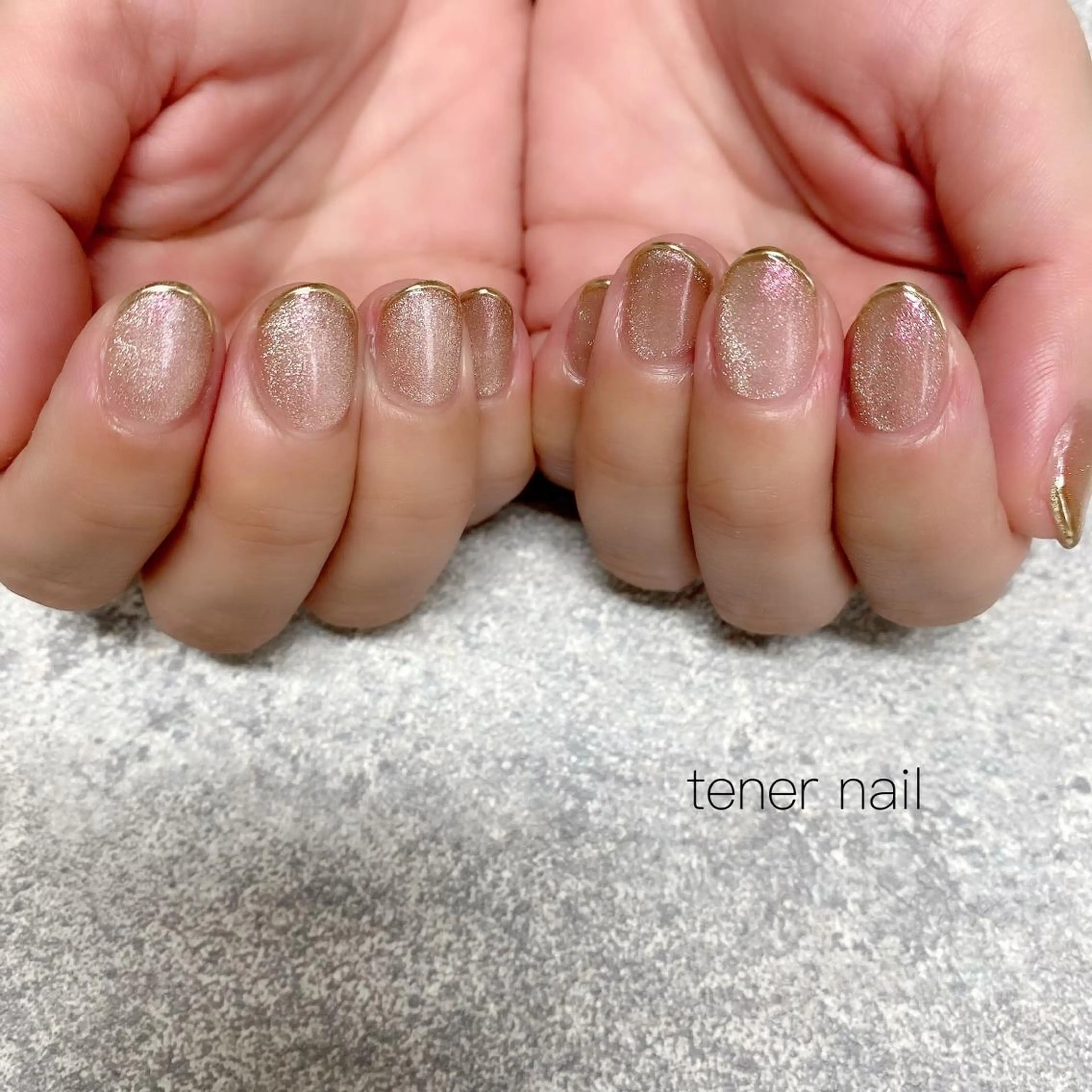 ネイル フレンチネイル マグネットネイル ミラーネイル テネルネイル tener nailのネイルデザイン