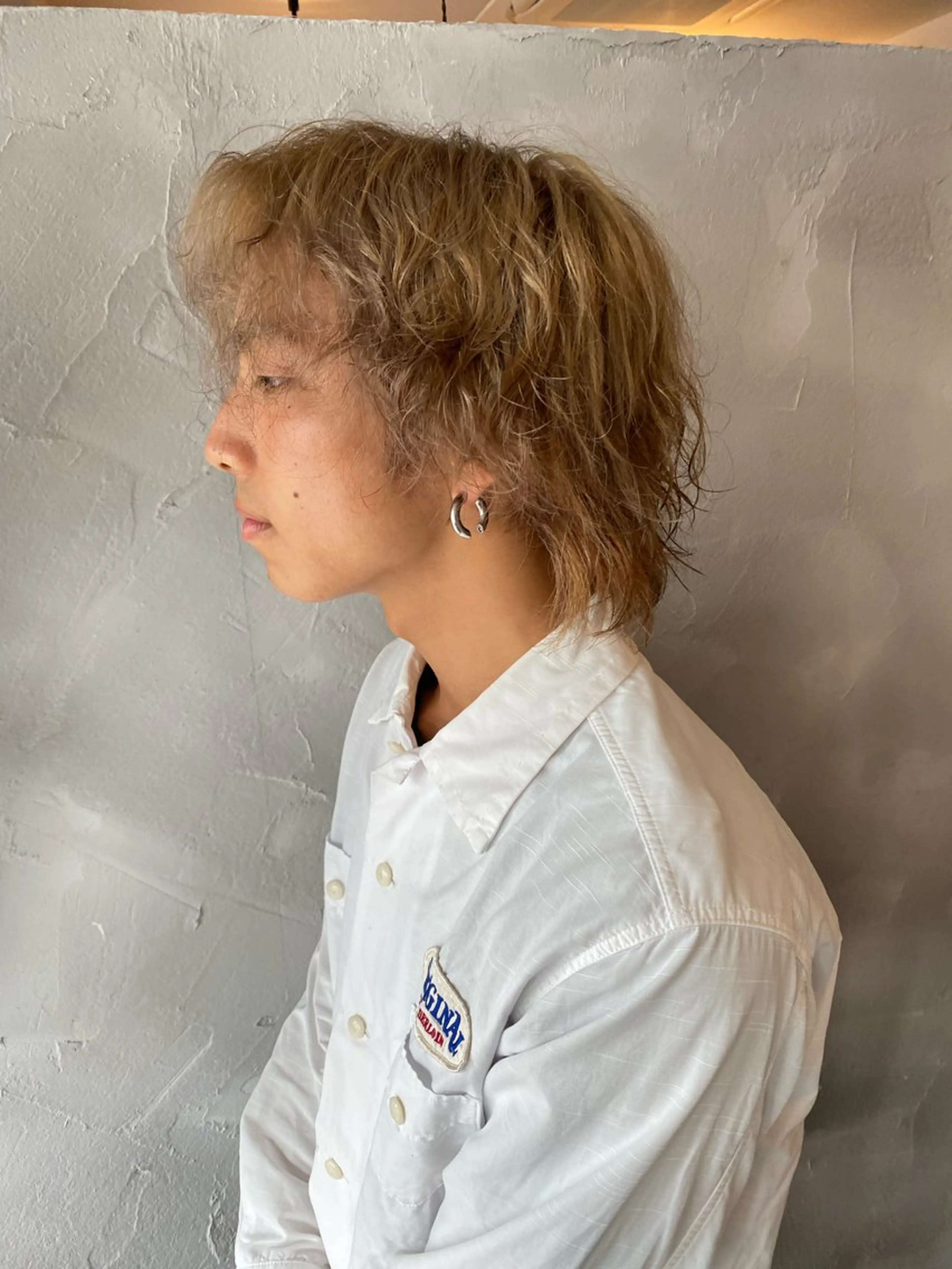 ショート カラー ベージュカラー ミルクティーベージュ 石井 大空のヘアスタイル