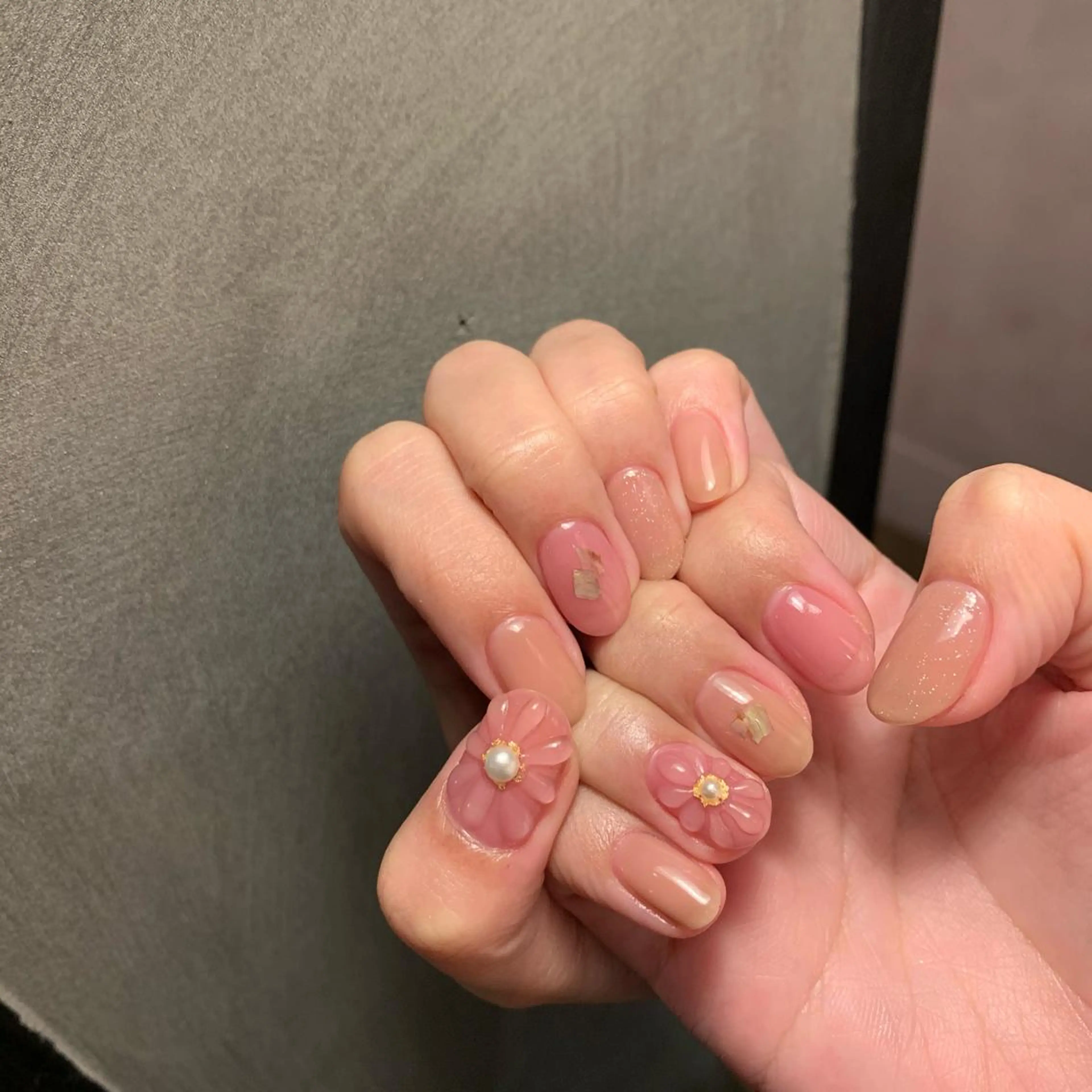 ネイル オフィスネイル ぷっくりネイル Cachette miyukiのネイルデザイン