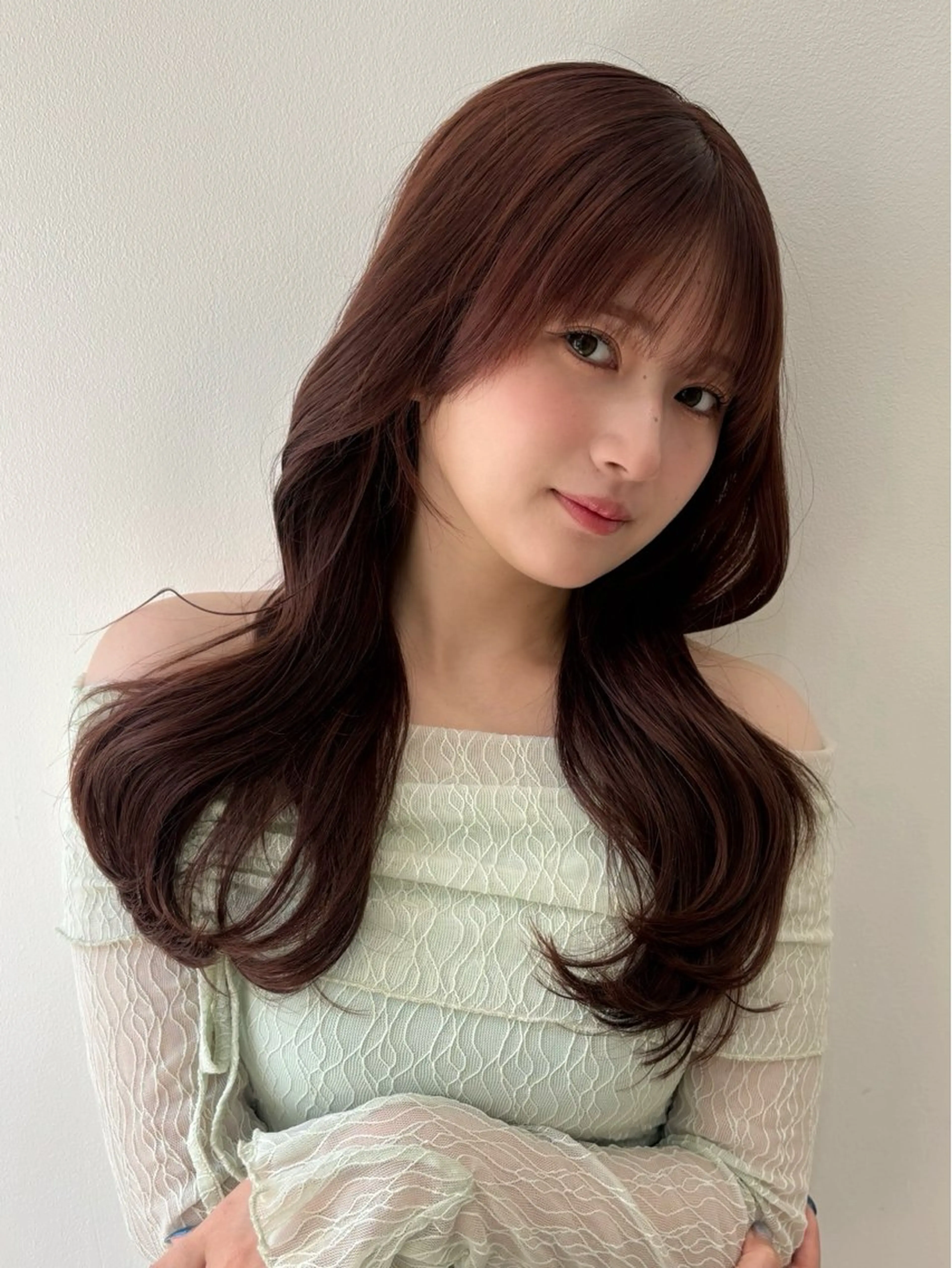 ロング カラー 韓国風⭐️くびれヘア 🍀高津かえでのヘアスタイル