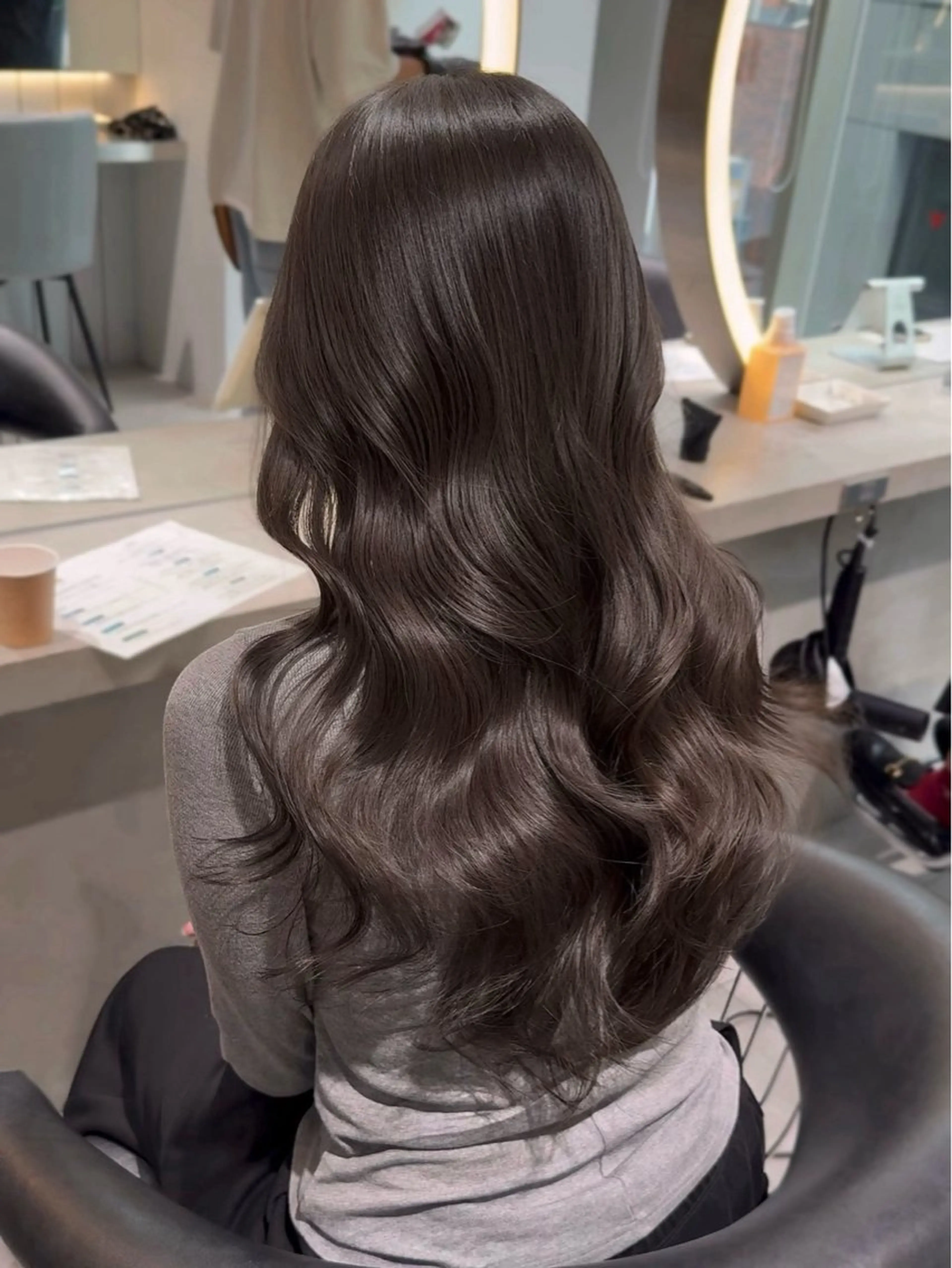 ミディアム カラー カット ヘアカラー トリートメント Lond mare レイヤーカット/韓国のヘアスタイル