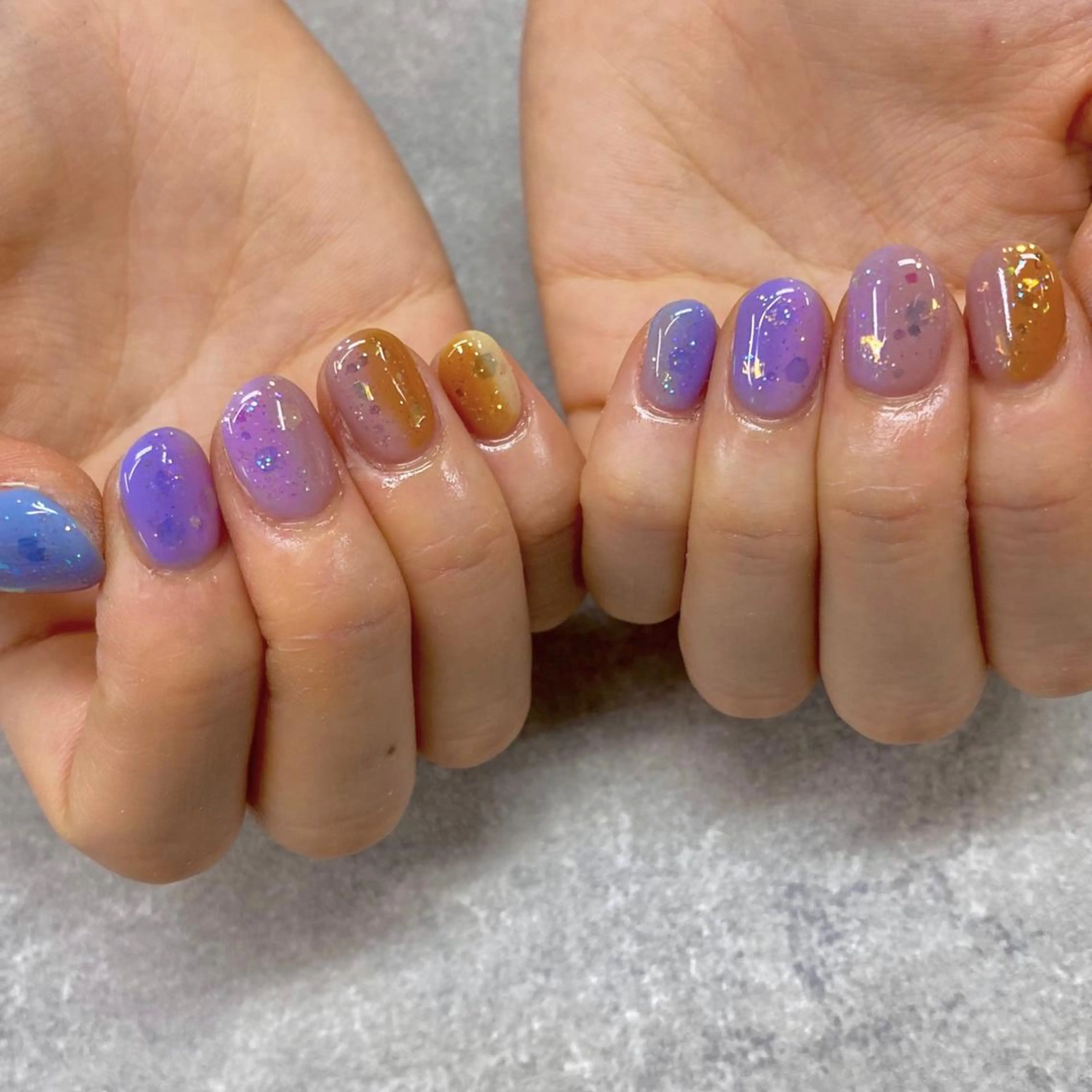 ネイル フットネイル フレンチネイル グラデーション キラキラネイル 韓国ネイル FASTNAIL PLUS 新宿店のネイルデザイン