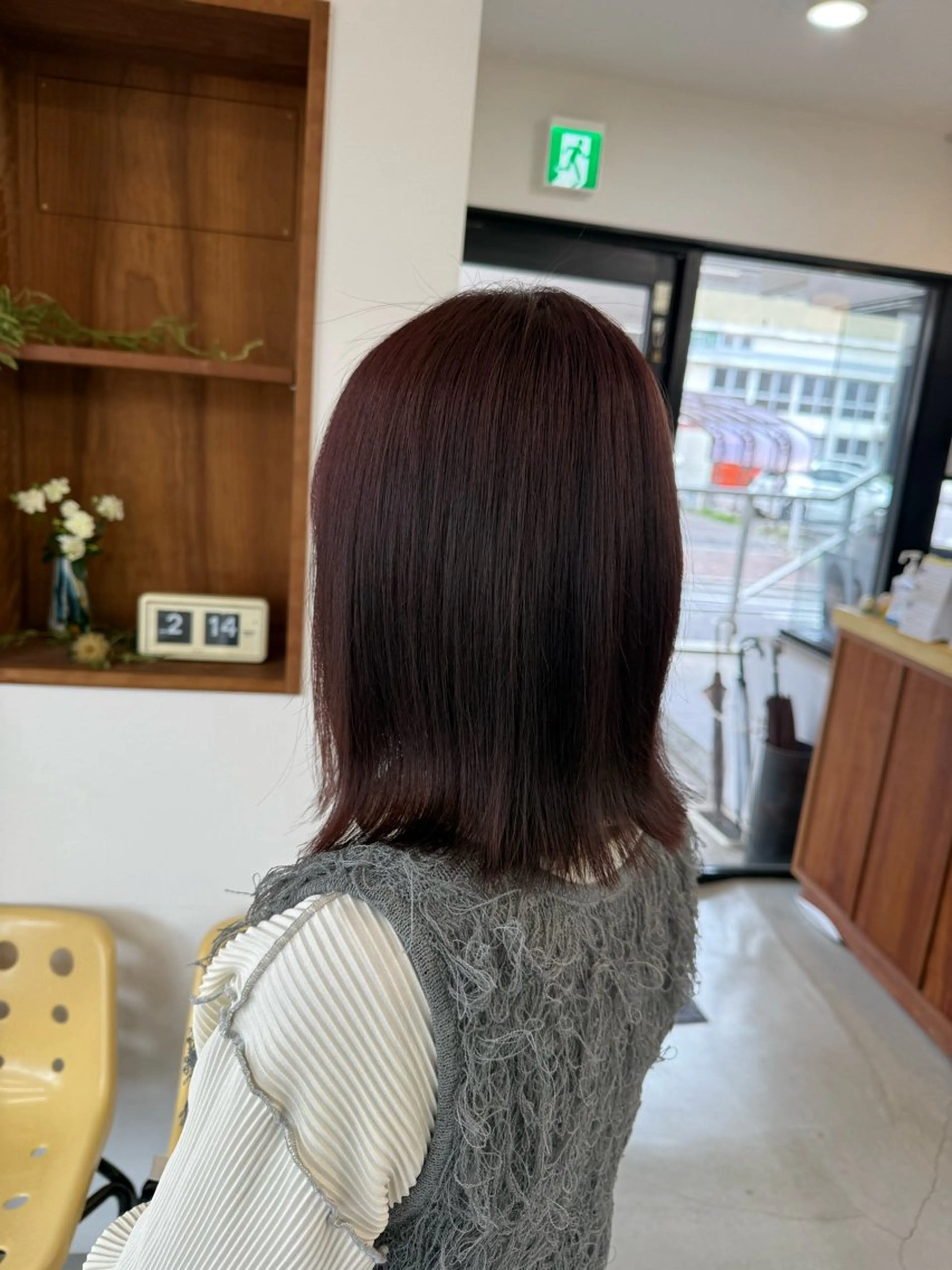 ミディアム カラー ボブ 外ハネヘア PORT HAIR ✂️北本 万実のヘアスタイル