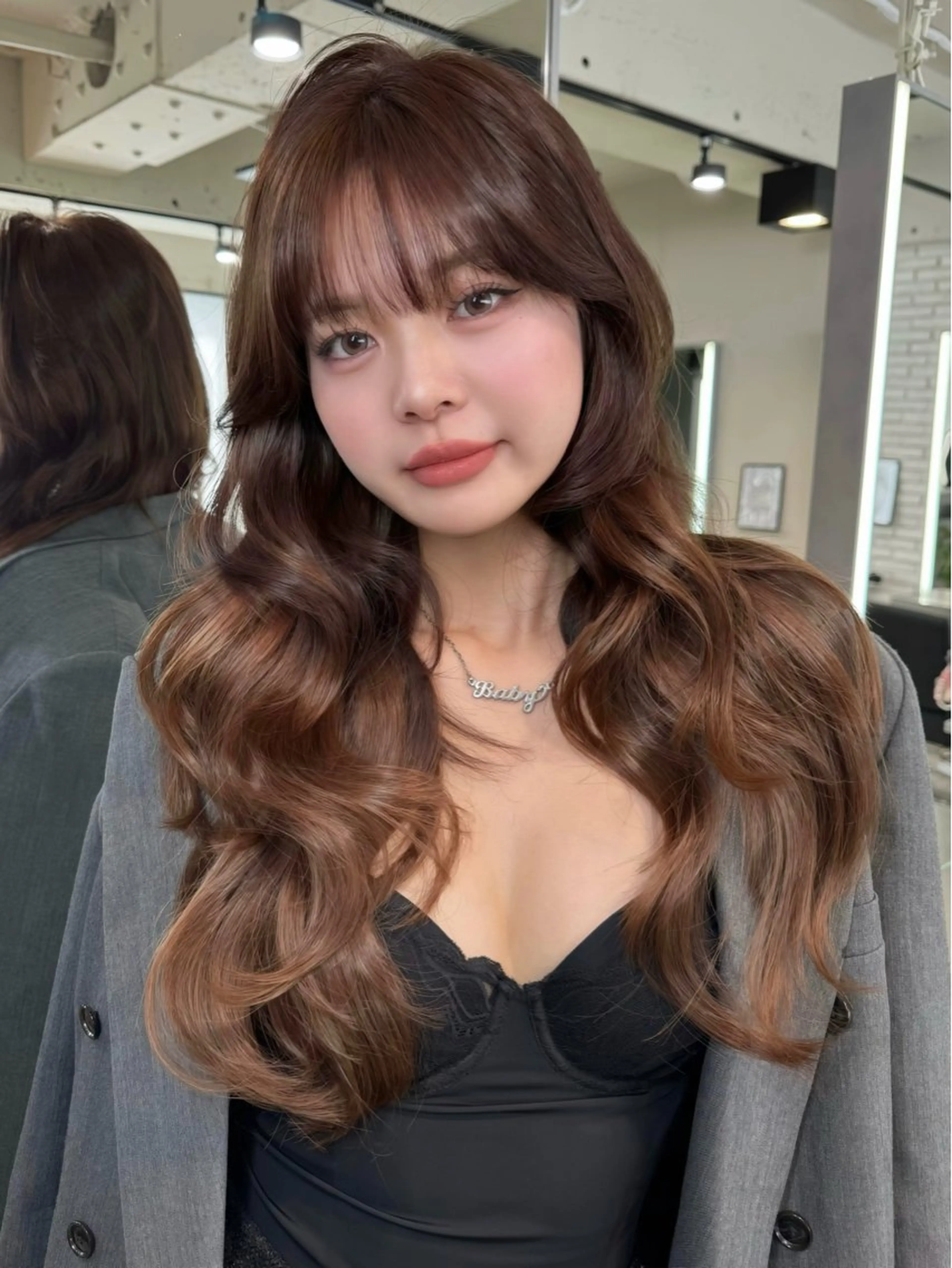 【🇰🇷韓国レイヤーカット🇰🇷】➕艶ケアカラー➕外部補修超音波クイックトリートメントの写真