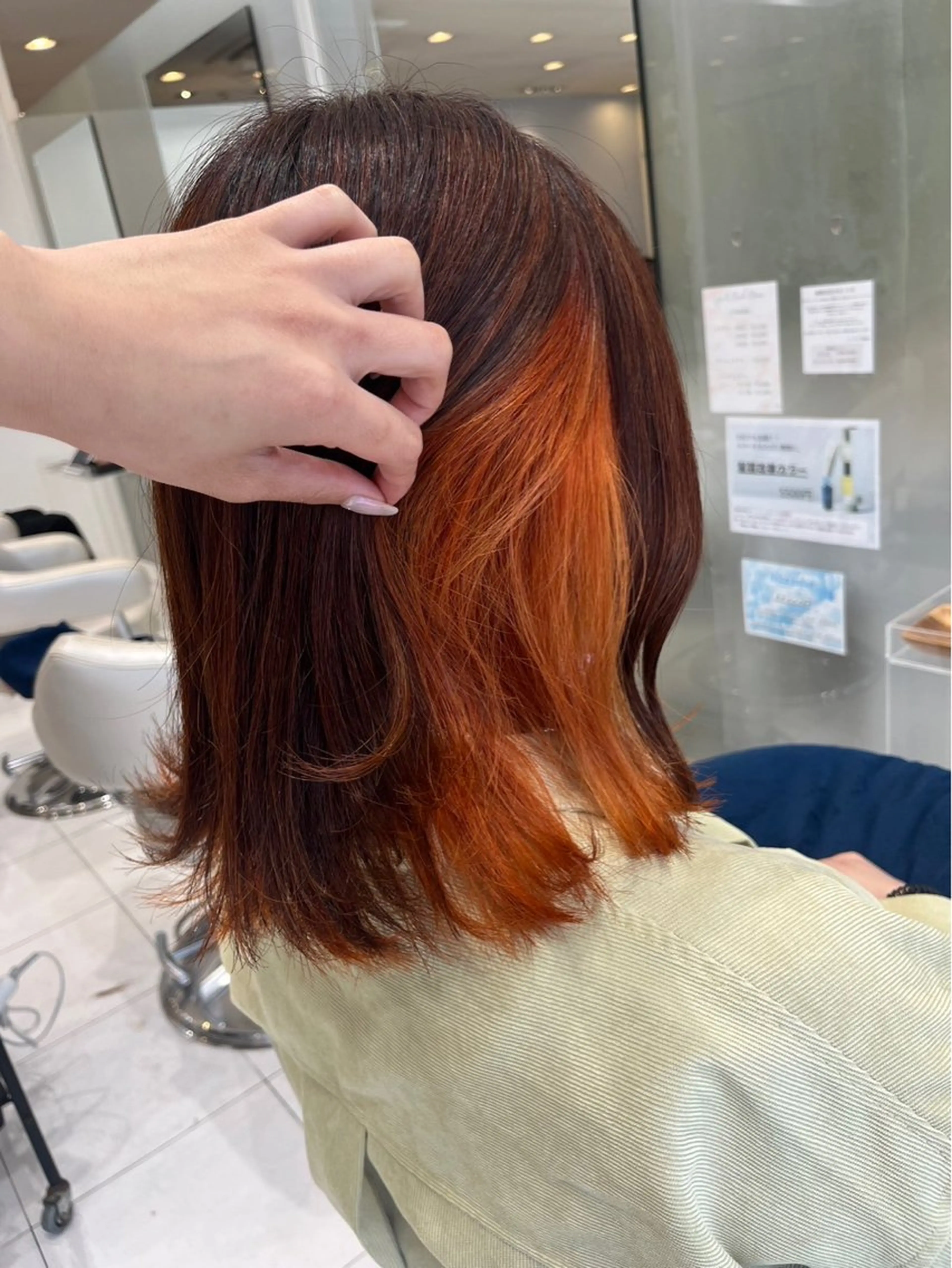 ミディアム カラー 岡田詩織 MODE Ks松原店のヘアスタイル