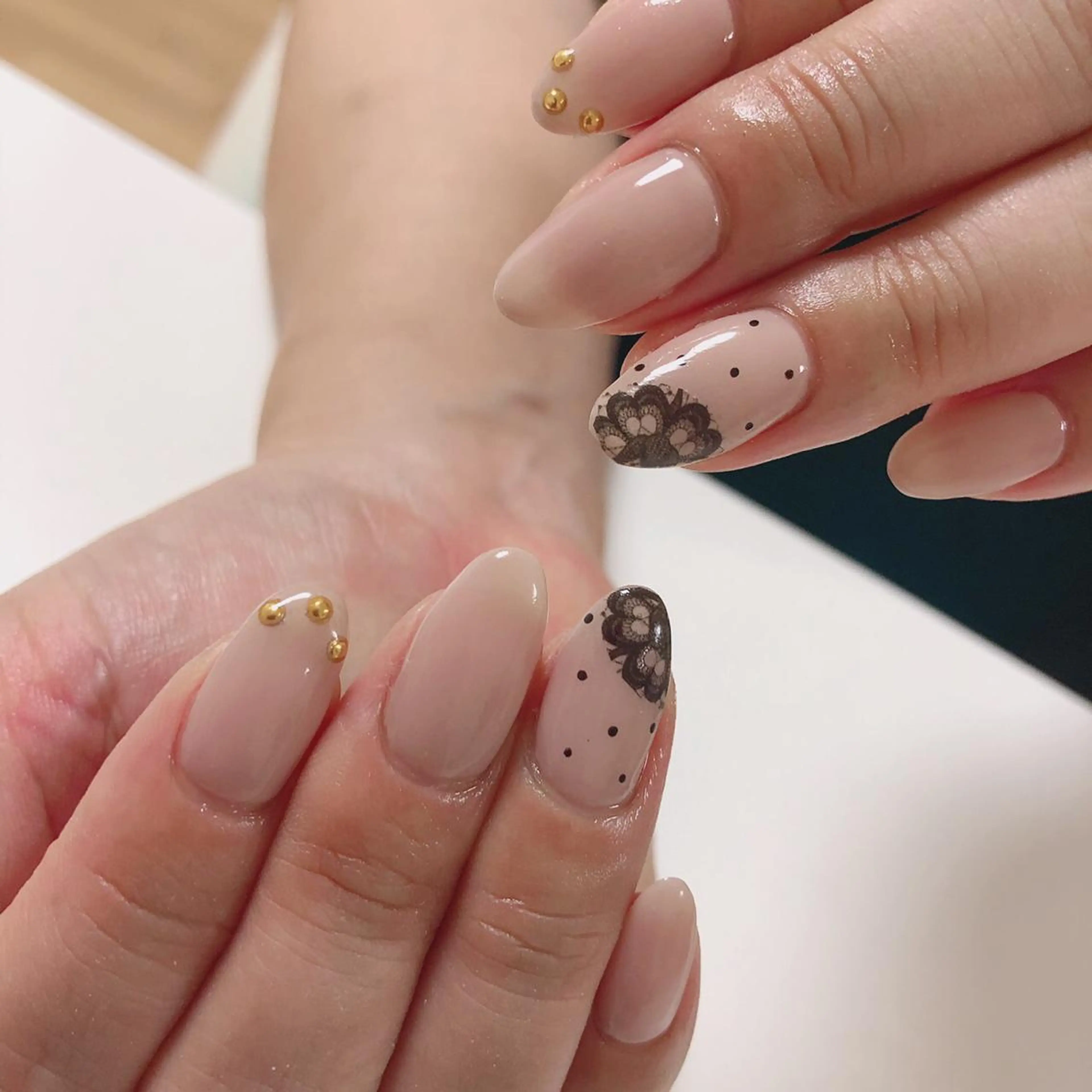 ネイル アートネイル 長さ出し フットネイル グリーン 持ち込み Lily Roseスタッフ一同のマツエク・マツパデザイン