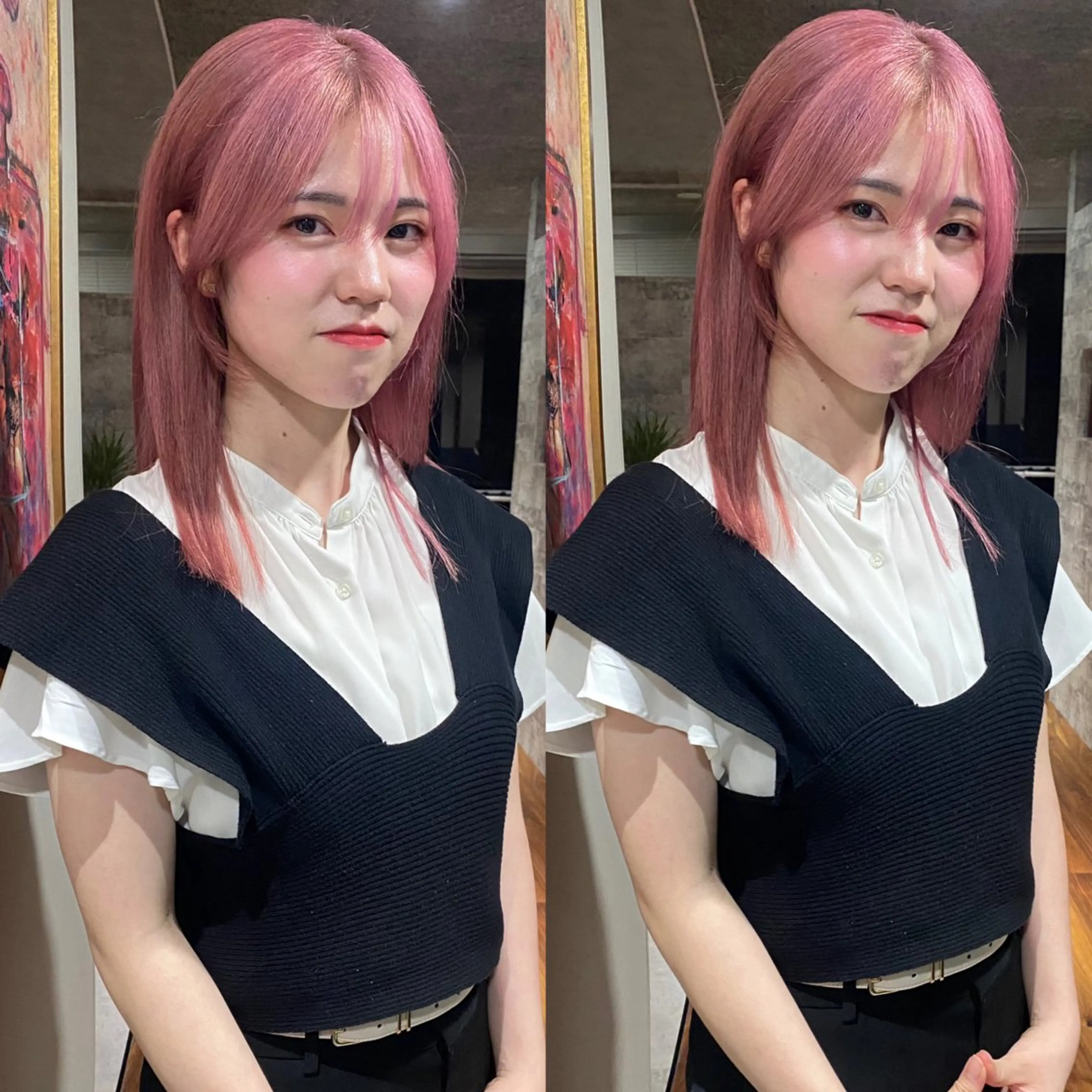 ミディアム カラー カット ヘアカラー トリートメント mai / linoah˚✧のヘアスタイル