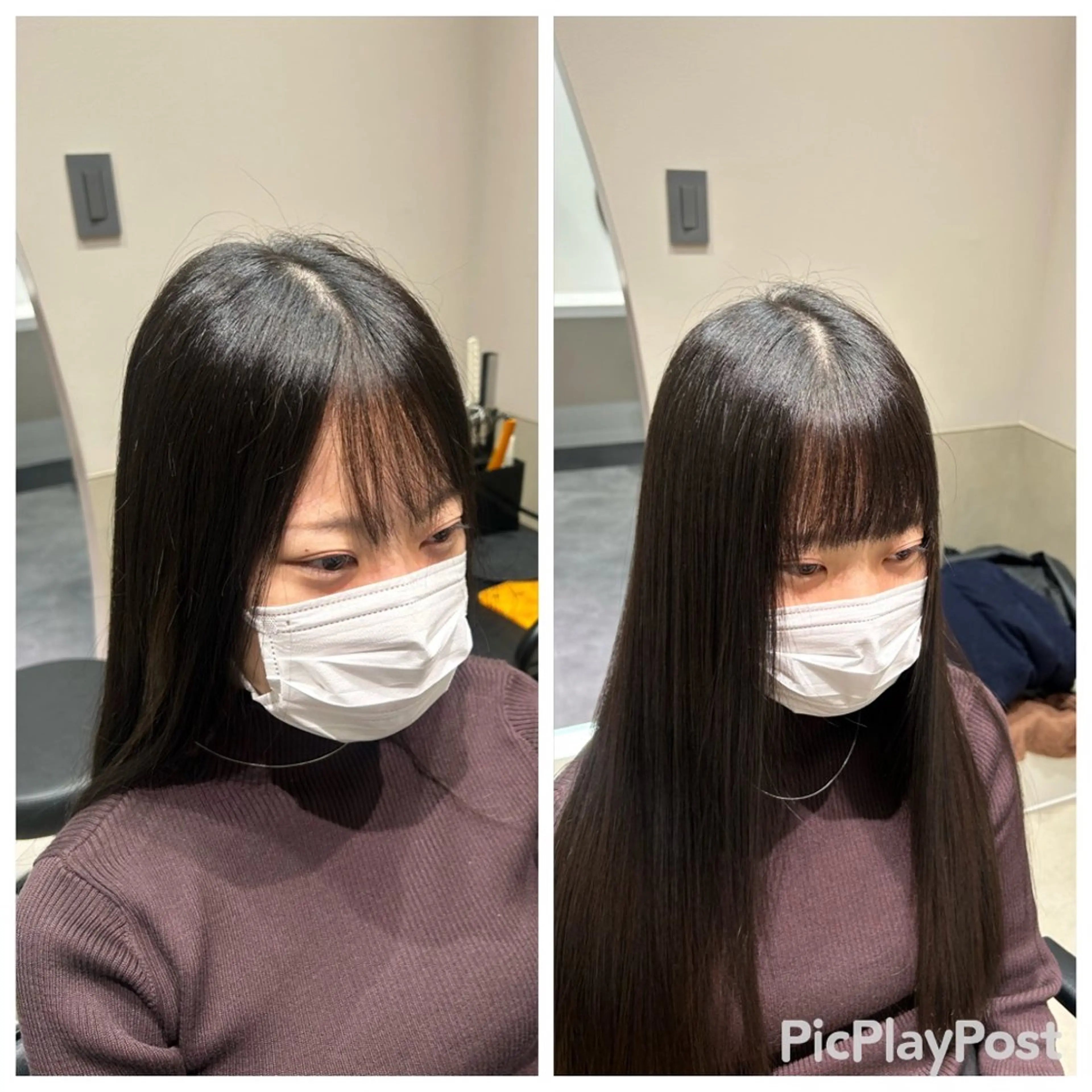 ロング パーマ ブリーチ縮毛矯正 ／髪質改善／KEIのヘアスタイル